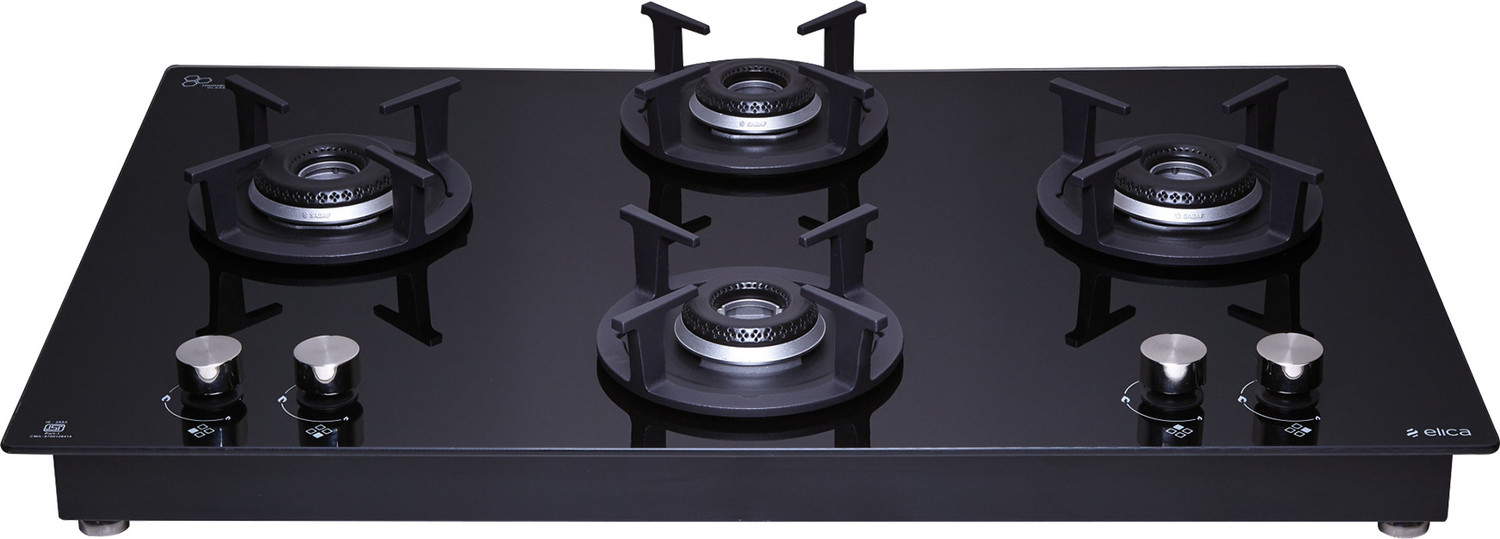 Image of Elica RG FLEXI HCT 470 DX LOTUS BK Glass Automatic Hob
