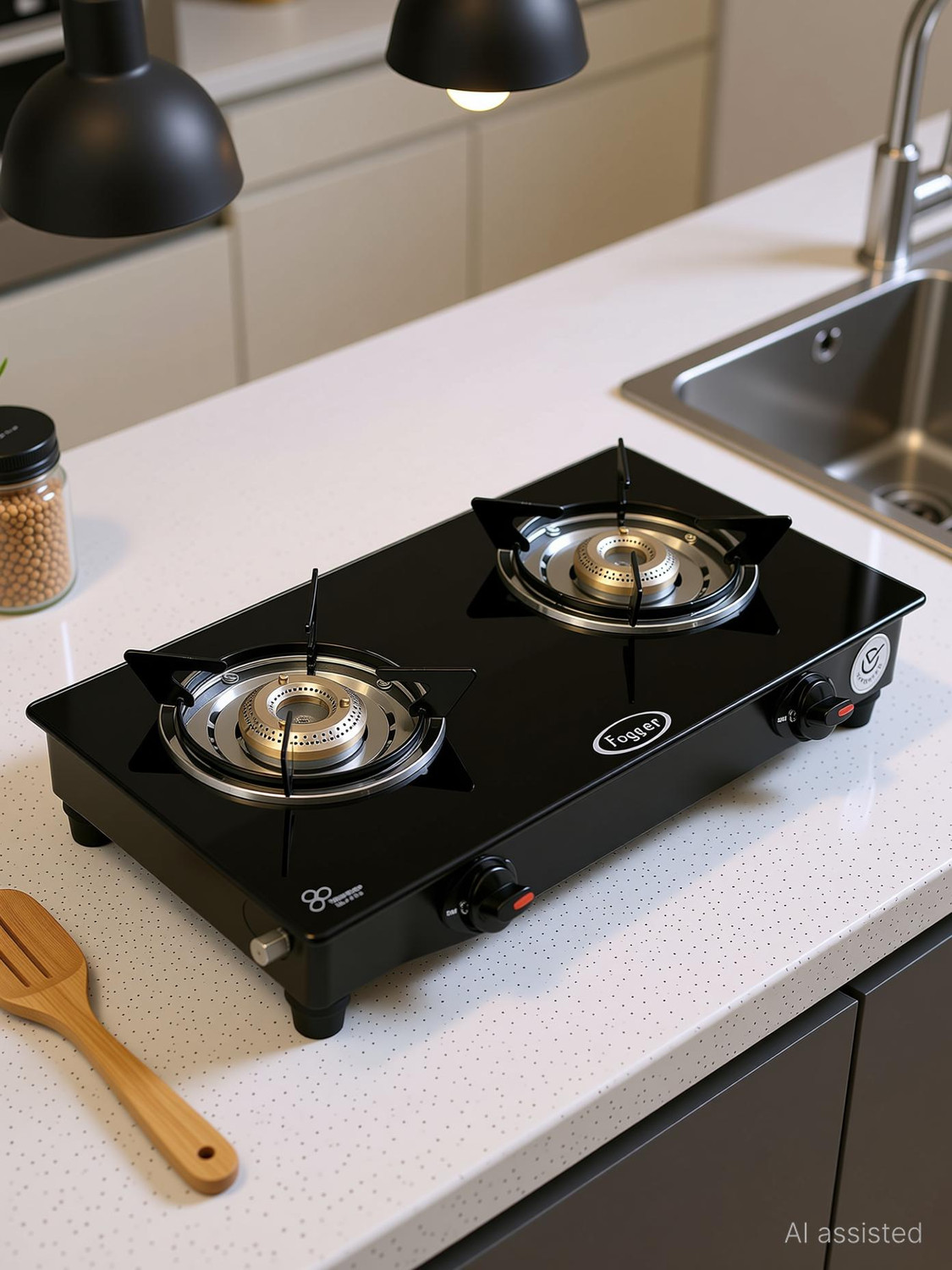 Image of Fogger Nano Glass Manual Gas Stove