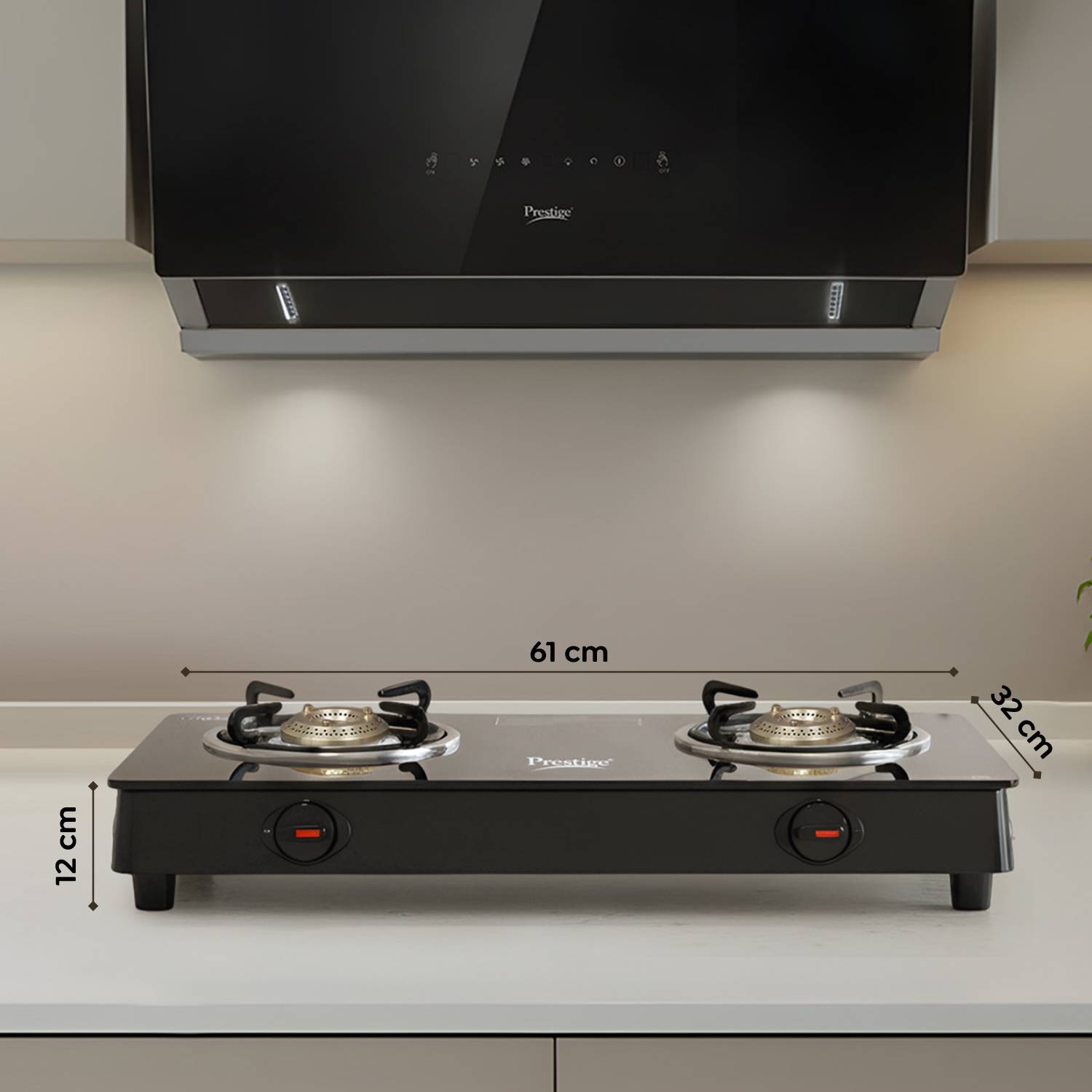 Prestige Atlas Plus Glass Top Gas Stove - Image 3