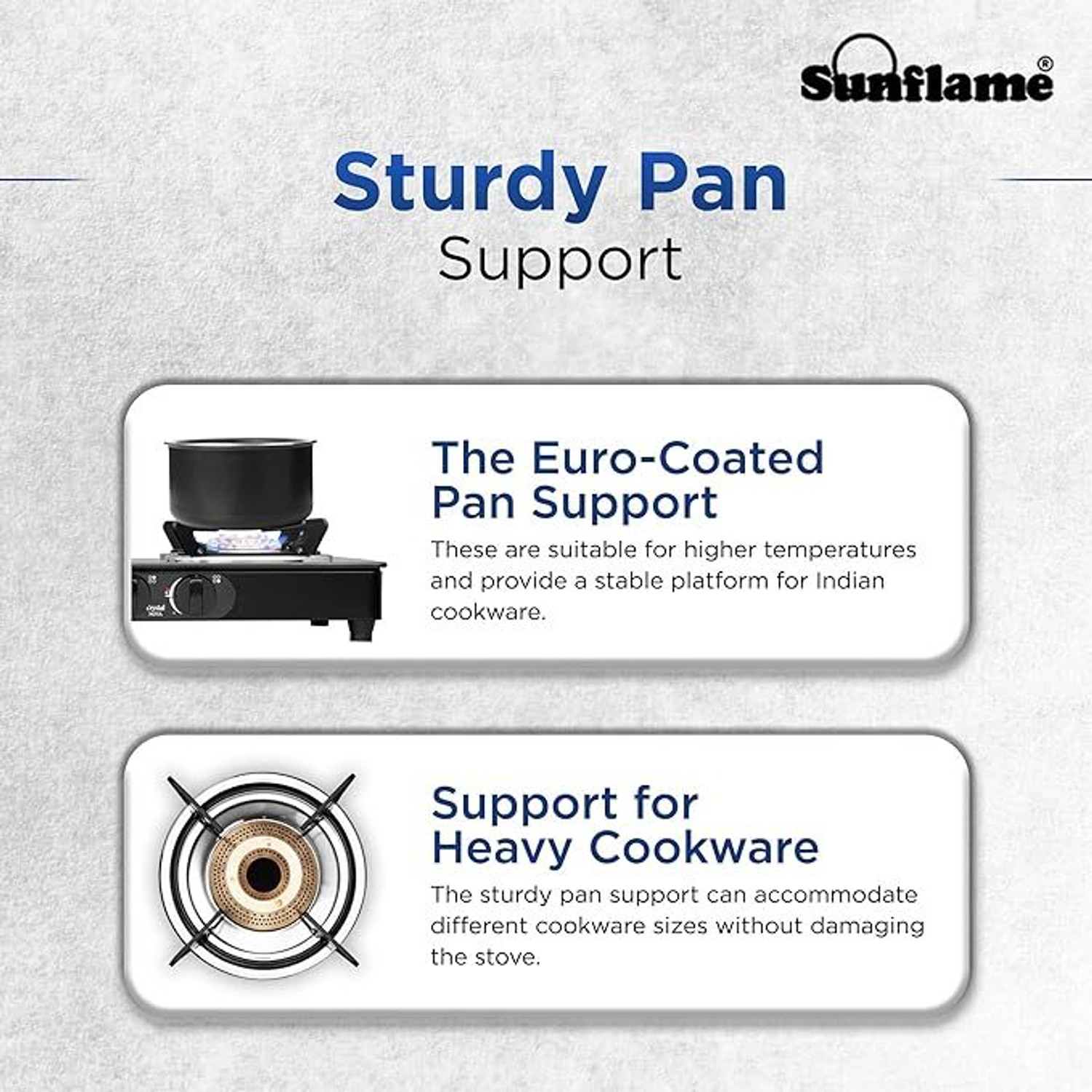 Image of Sunflame Glass Manual Gas Stove