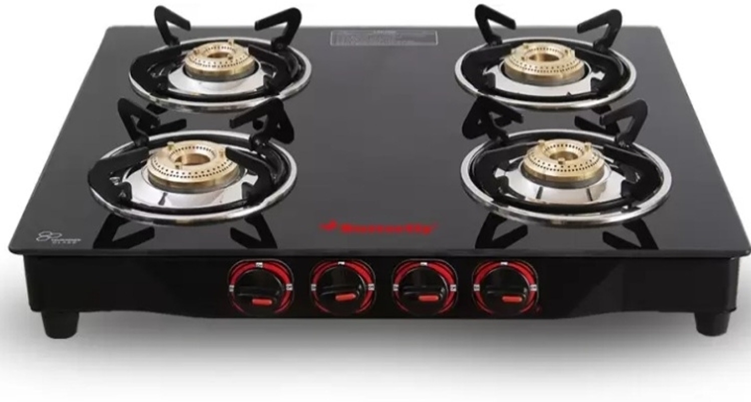 Image of Butterfly Quadro Stainless Steel, Glass Manual Gas Stove
