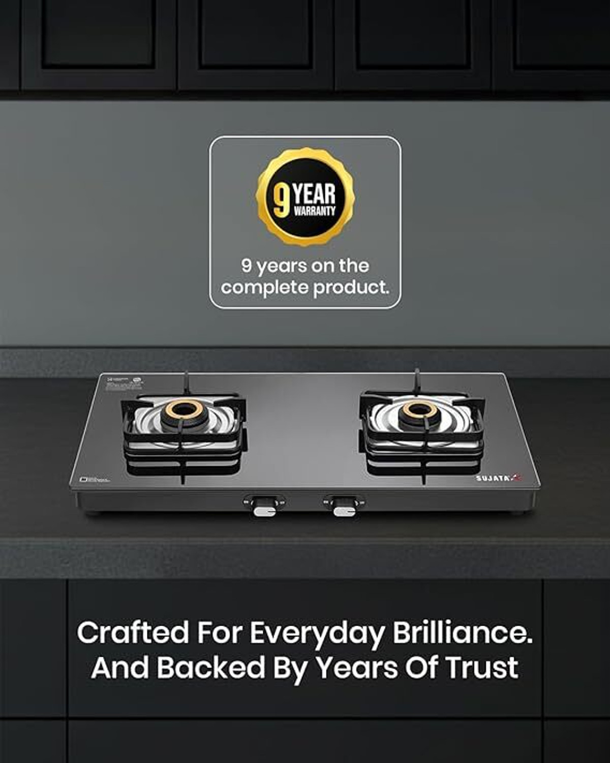Image of SUJATA Classic 2b Stainless Steel, Glass Automatic Gas Stove