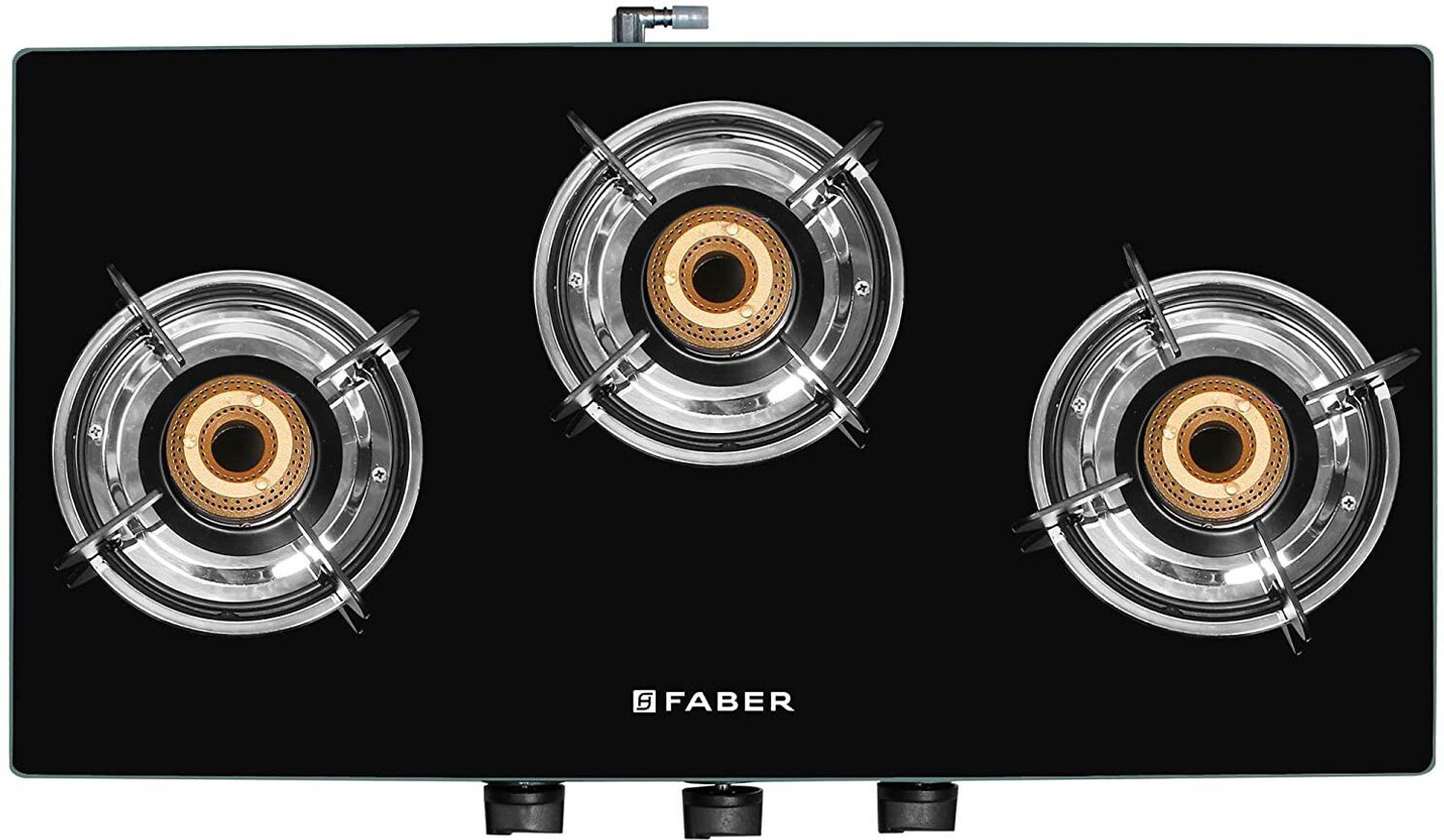 Image of FABER Marvel 3BB BK Glass Manual Gas Stove