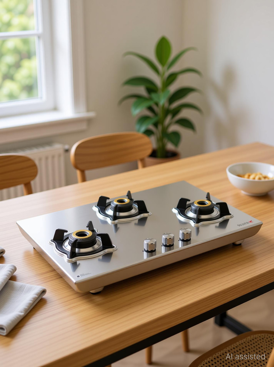 Image of SUJATA 9 Years Warranty | Single Frame SS Matte finish, Easy LPG & PNG Compatible Stainless Steel Manual Gas Stove