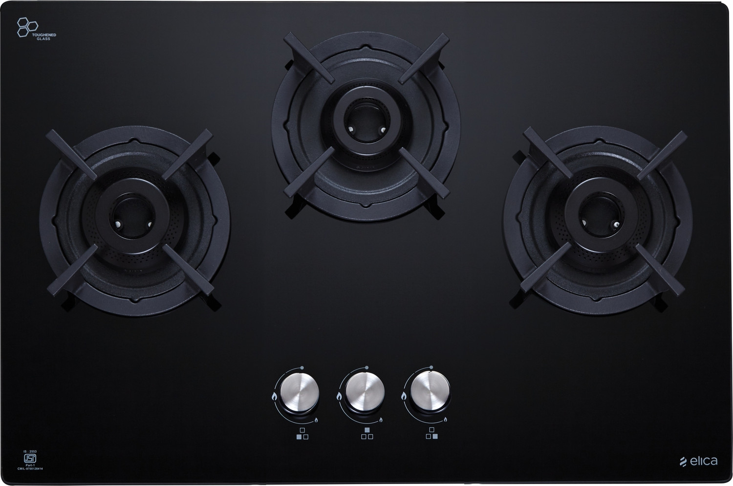 Image of Elica RG FLEXI 360 LOTUS IND HD BRASS Glass Automatic Hob