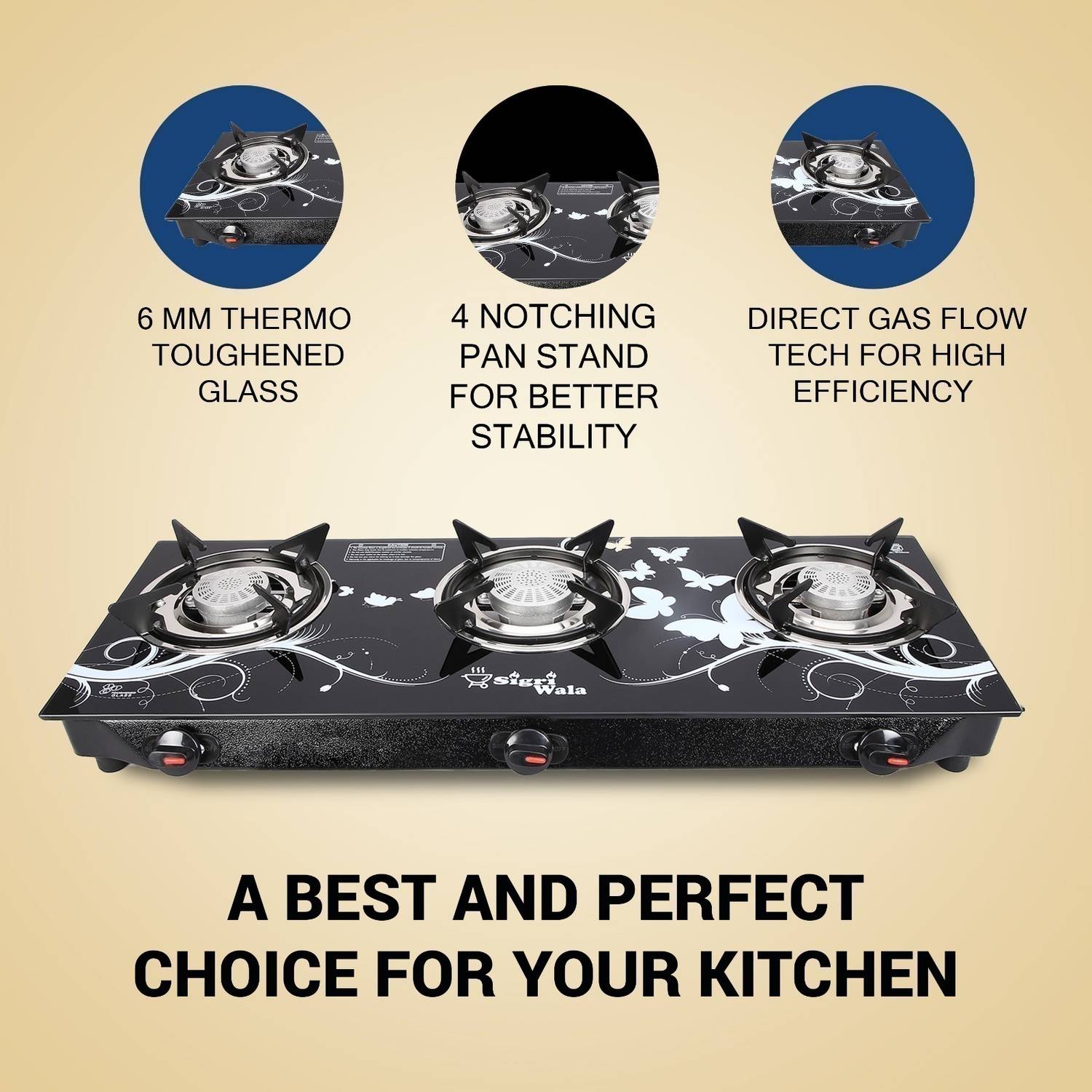 Sigri-wala Surya Primecook Manual Gas Stove - Image 2