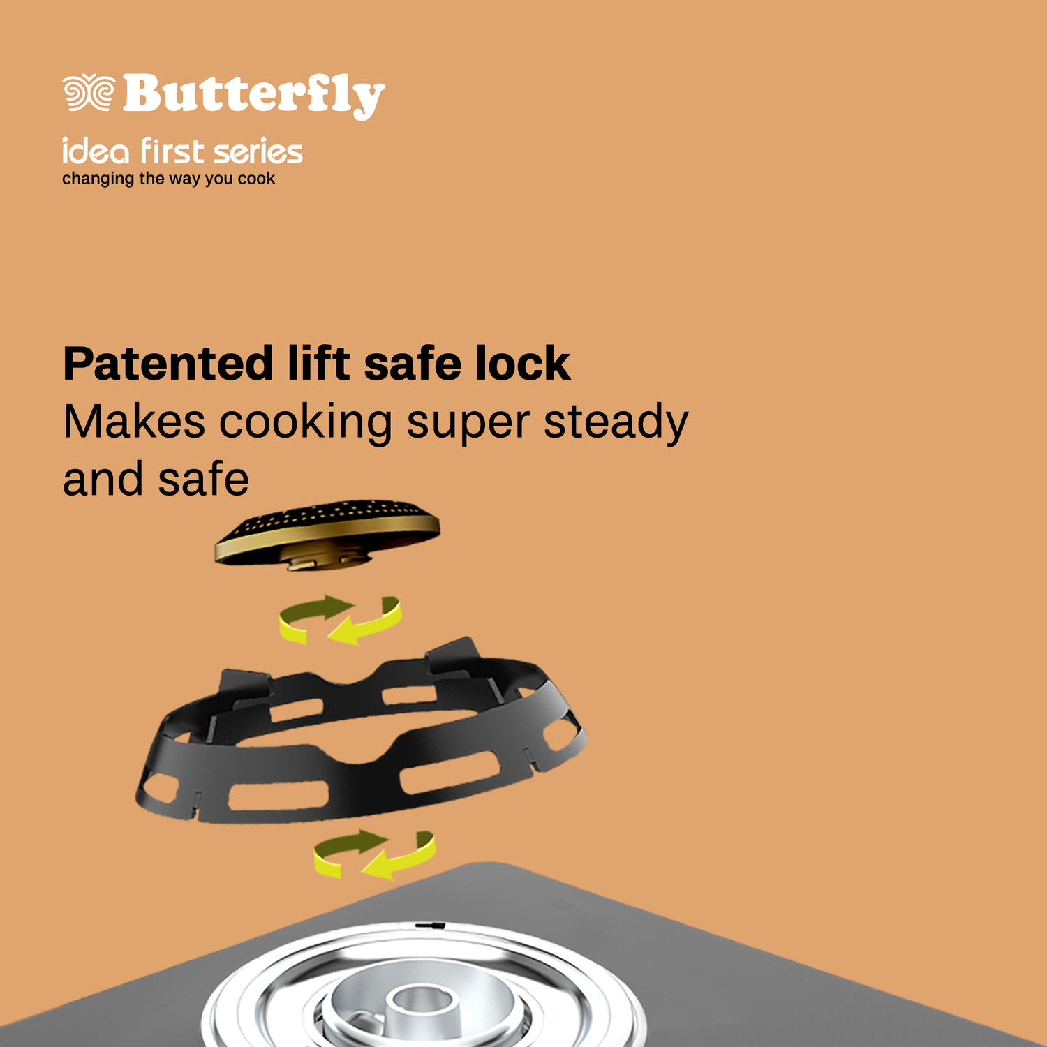 Image of Butterfly Renz Glass Manual Gas Stove