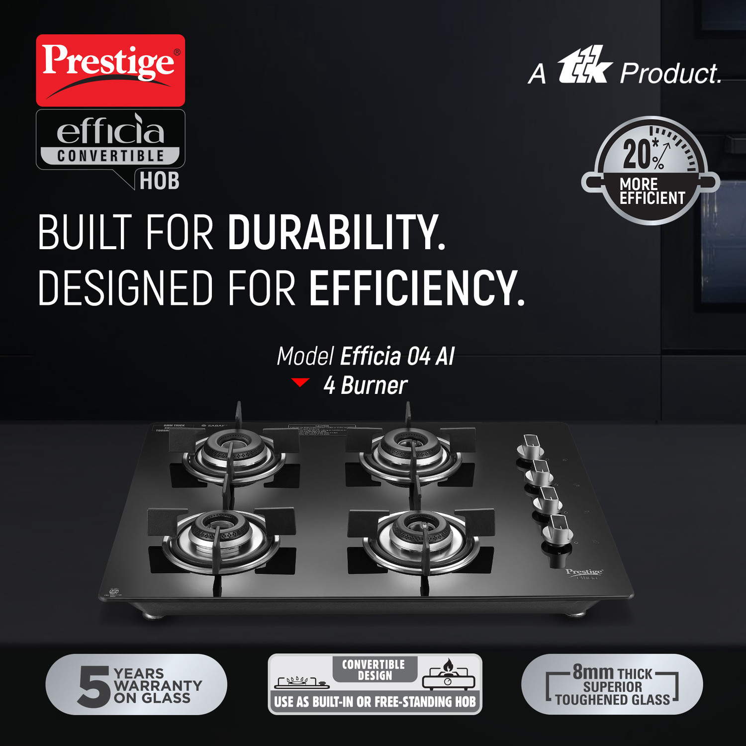 Image of Prestige Glass Automatic Hob (4 Burners)