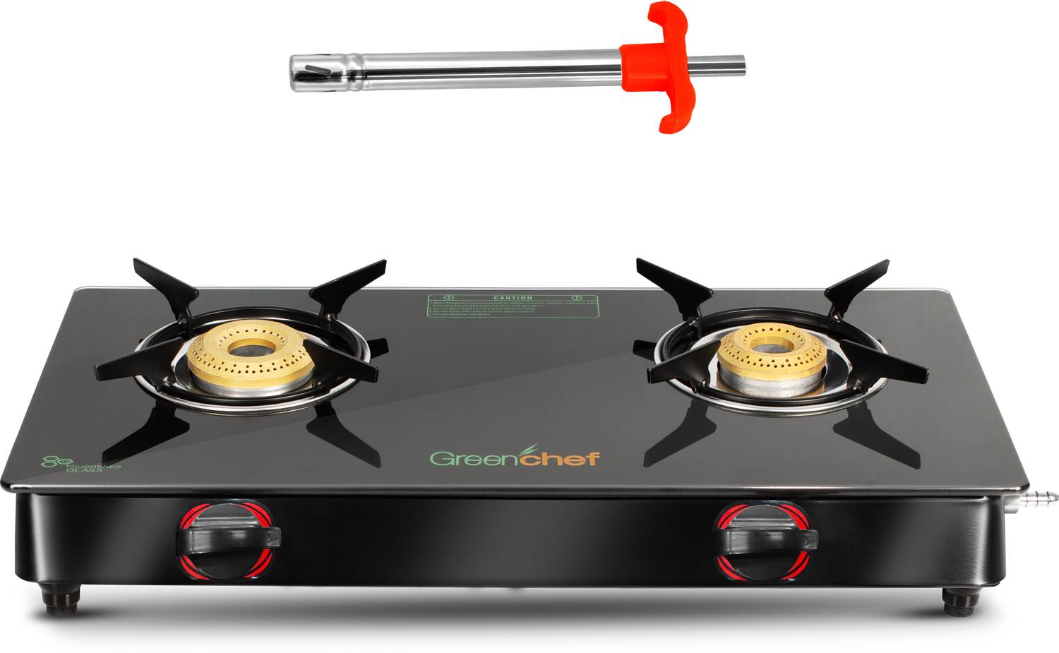 Greenchef Ebony with Lighter Glass Manual Gas Stove