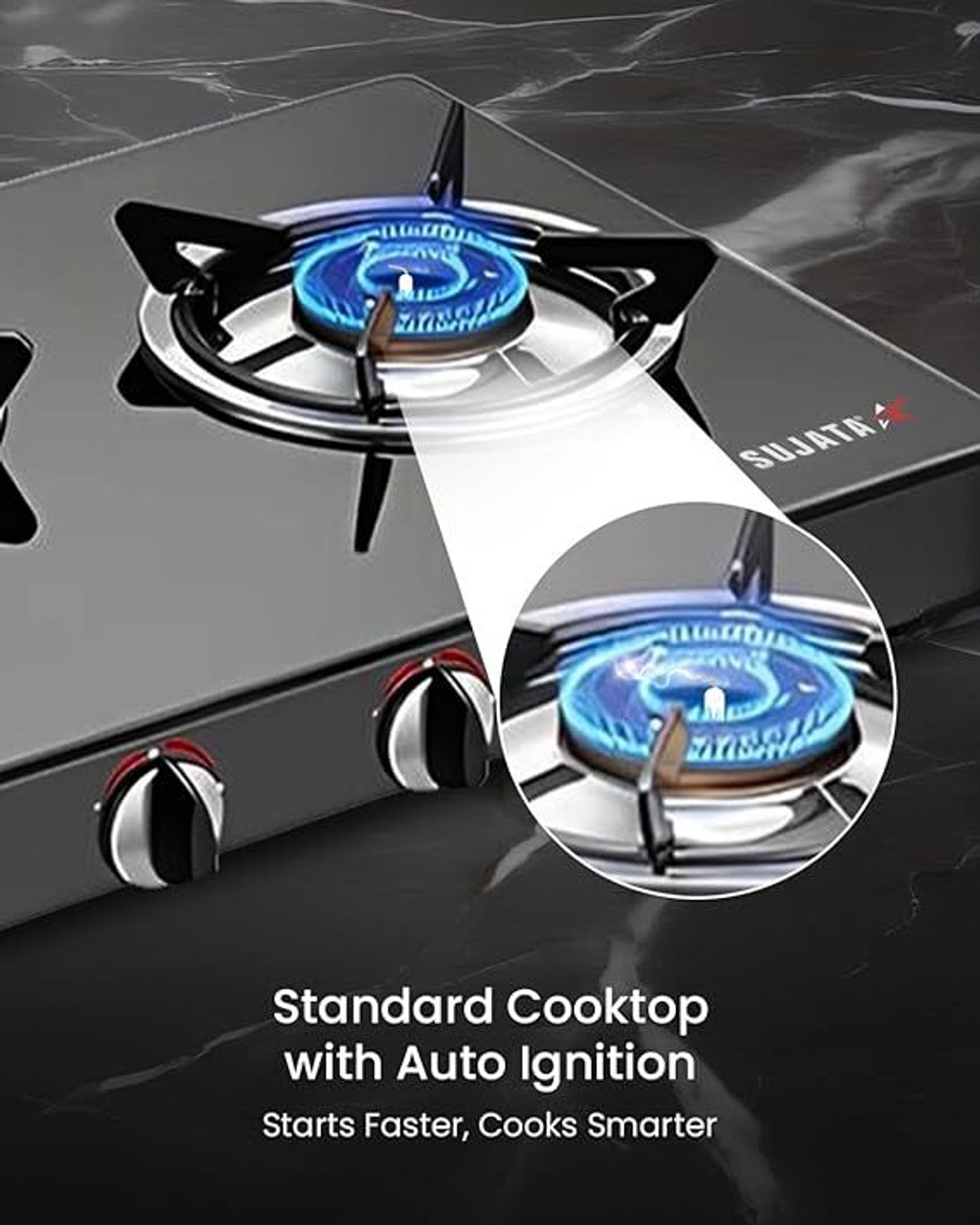 Image of SUJATA Stainless Steel Manual Gas Stove