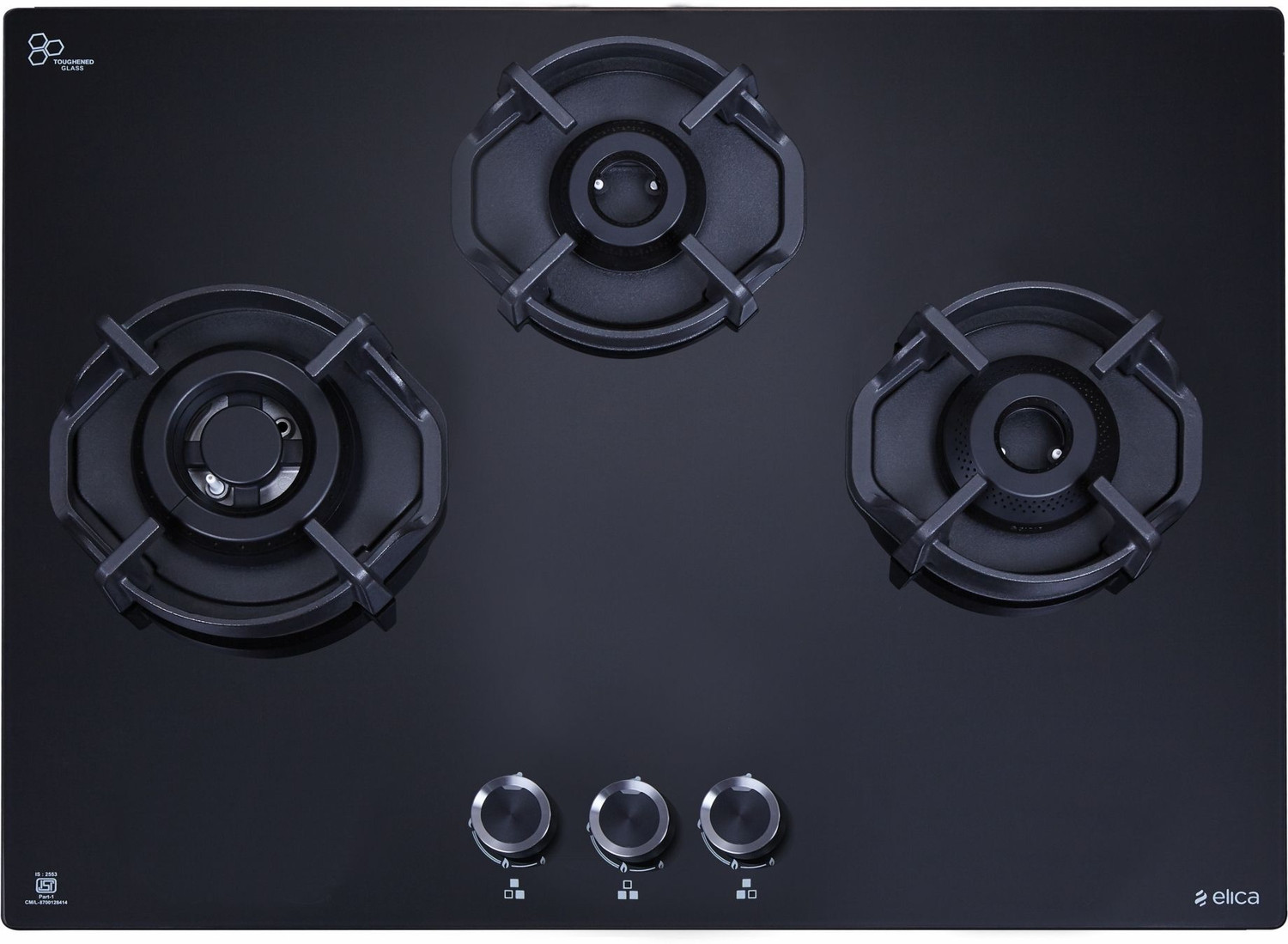Image of Elica FLEXI HEXA 360 IND HD BRASS Glass Automatic Hob