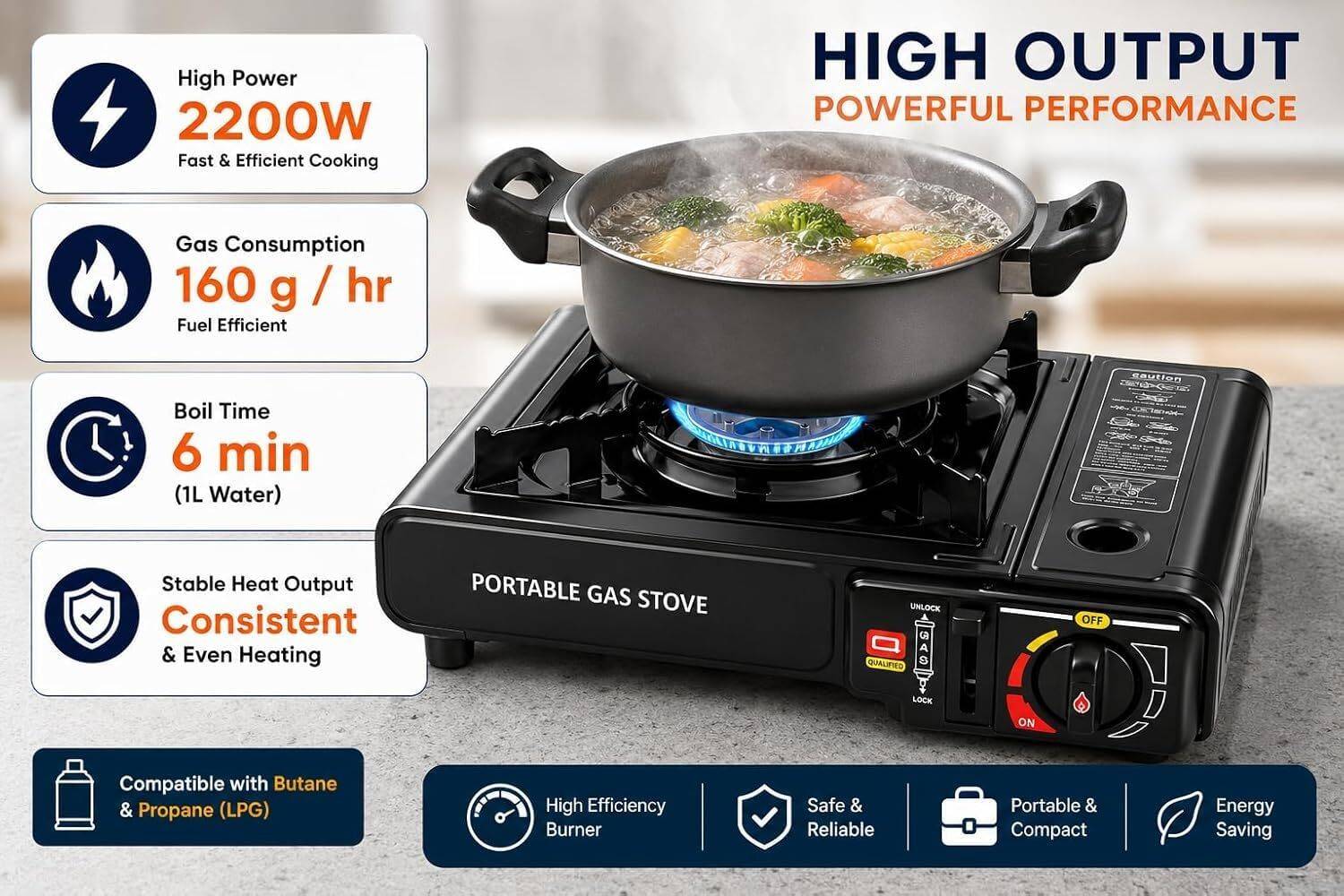 KesariNandan Portable Single Burner Gas Stove - Image 3