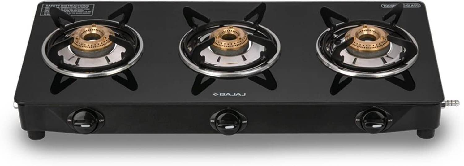 BAJAJ UCX 3B Glass Manual Gas Stove - Image 1