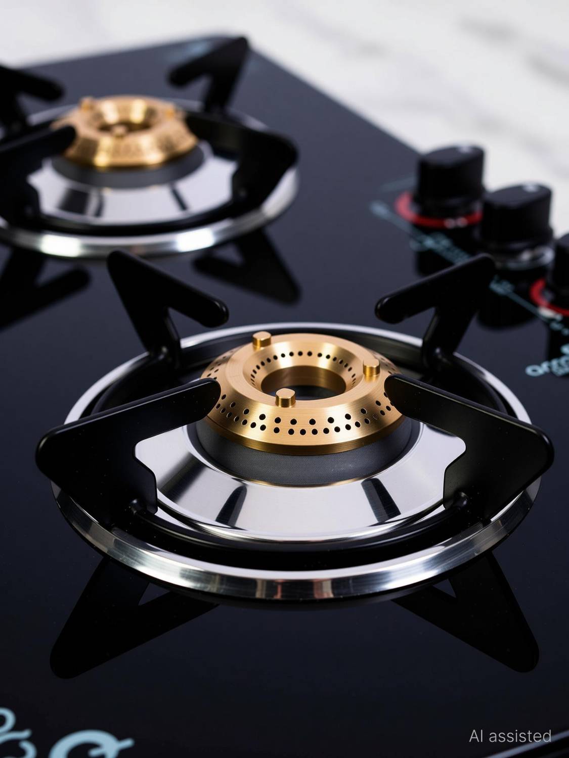 arrozic Arrow 3 Burner Black Stainless Steel Gas Stove - Image 5