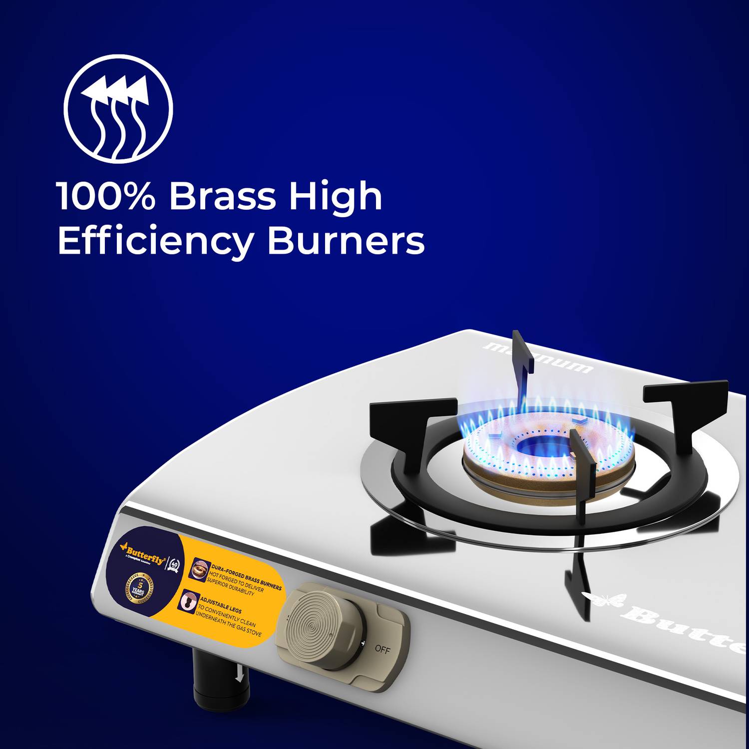 Butterfly Stainless Steel Manual Gas Stove - Image 3