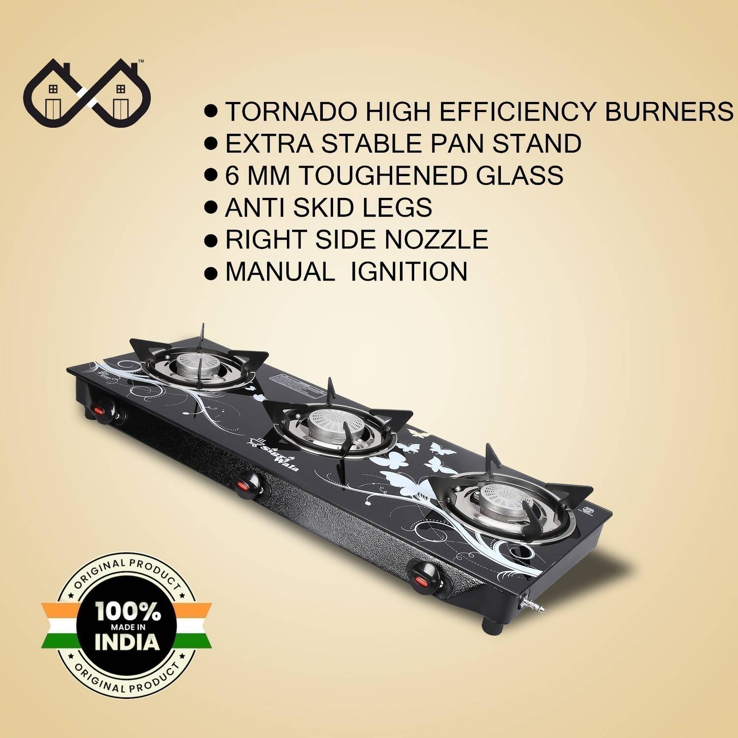 Sigri-wala Surya Primecook Manual Gas Stove - Image 3