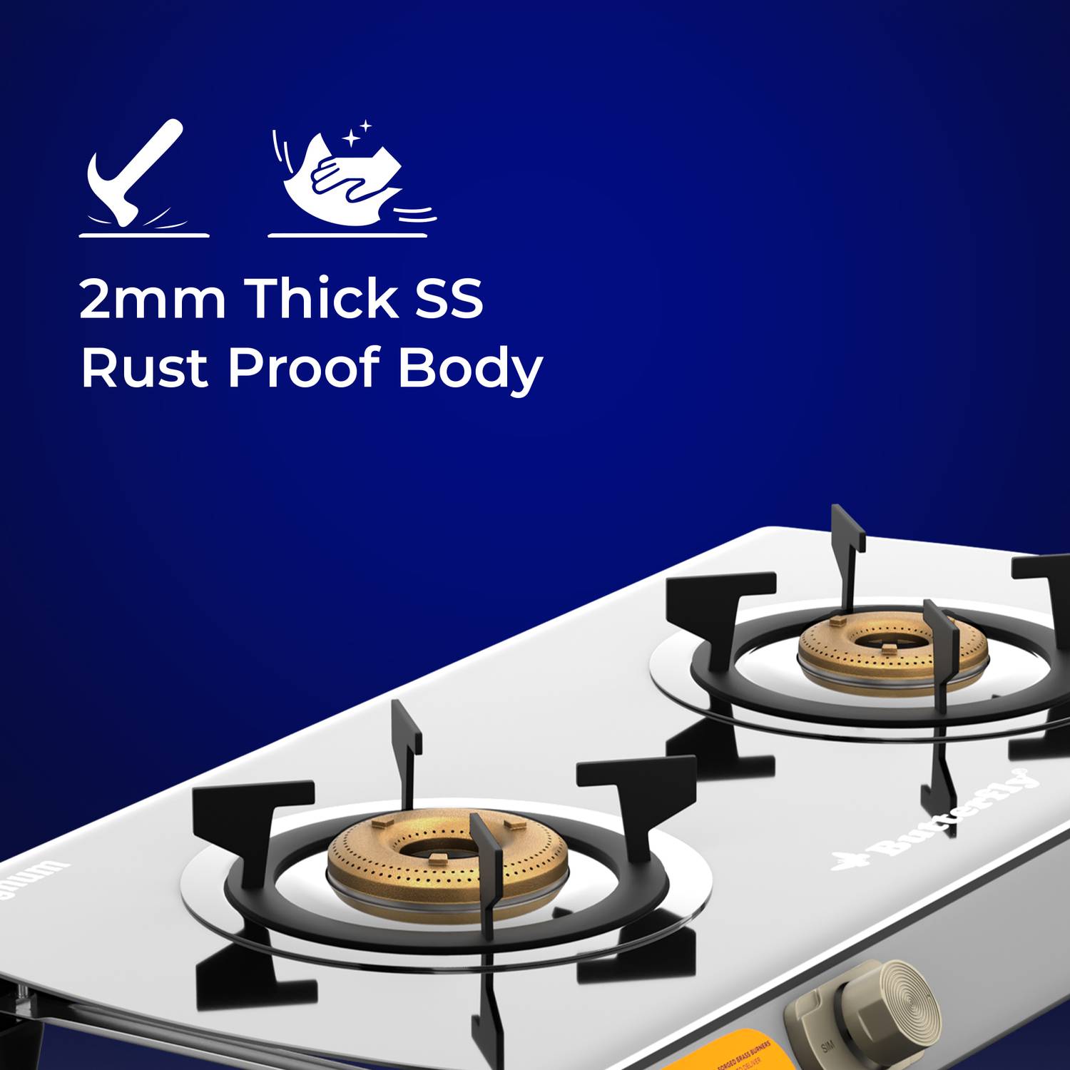 Butterfly Stainless Steel Manual Gas Stove - Image 5