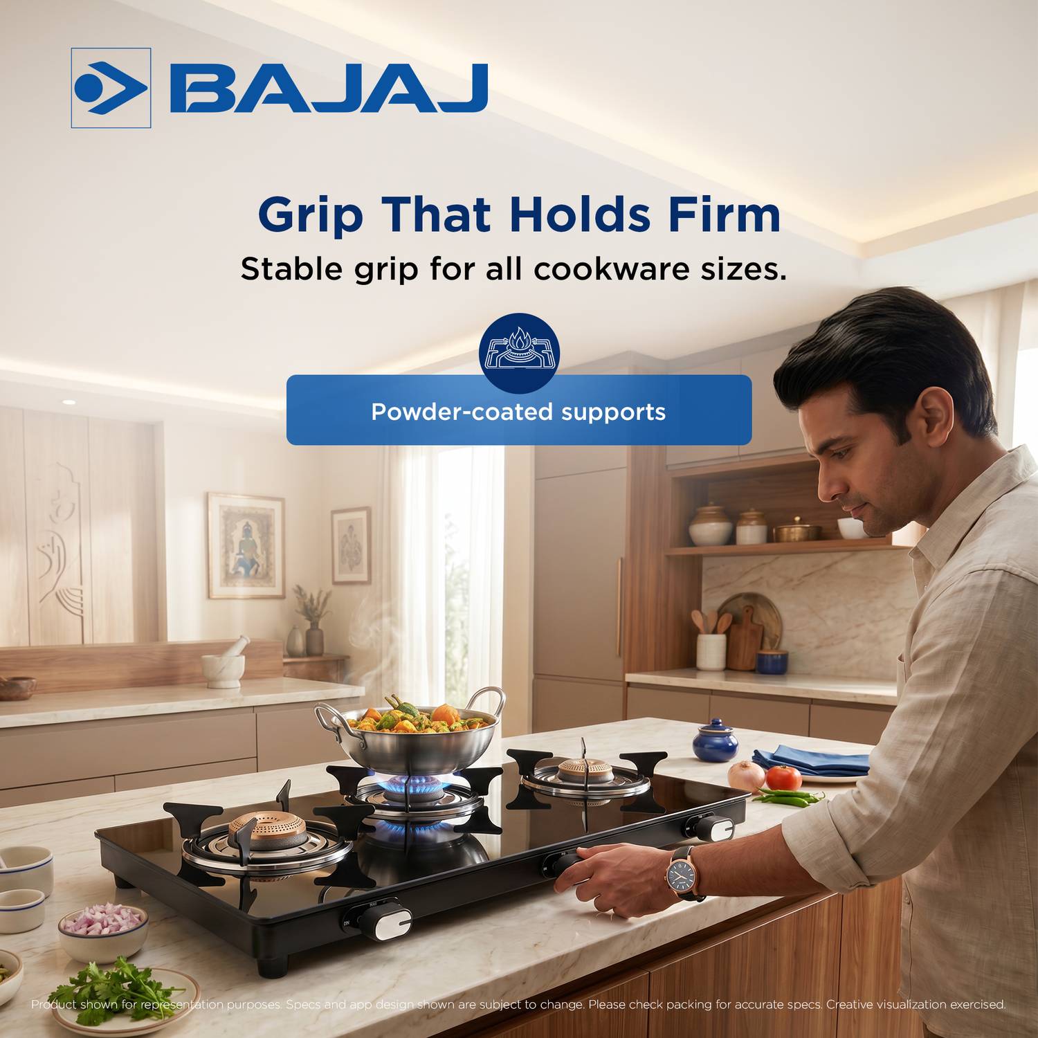 BAJAJ UCX 3B Glass Manual Gas Stove - Image 4