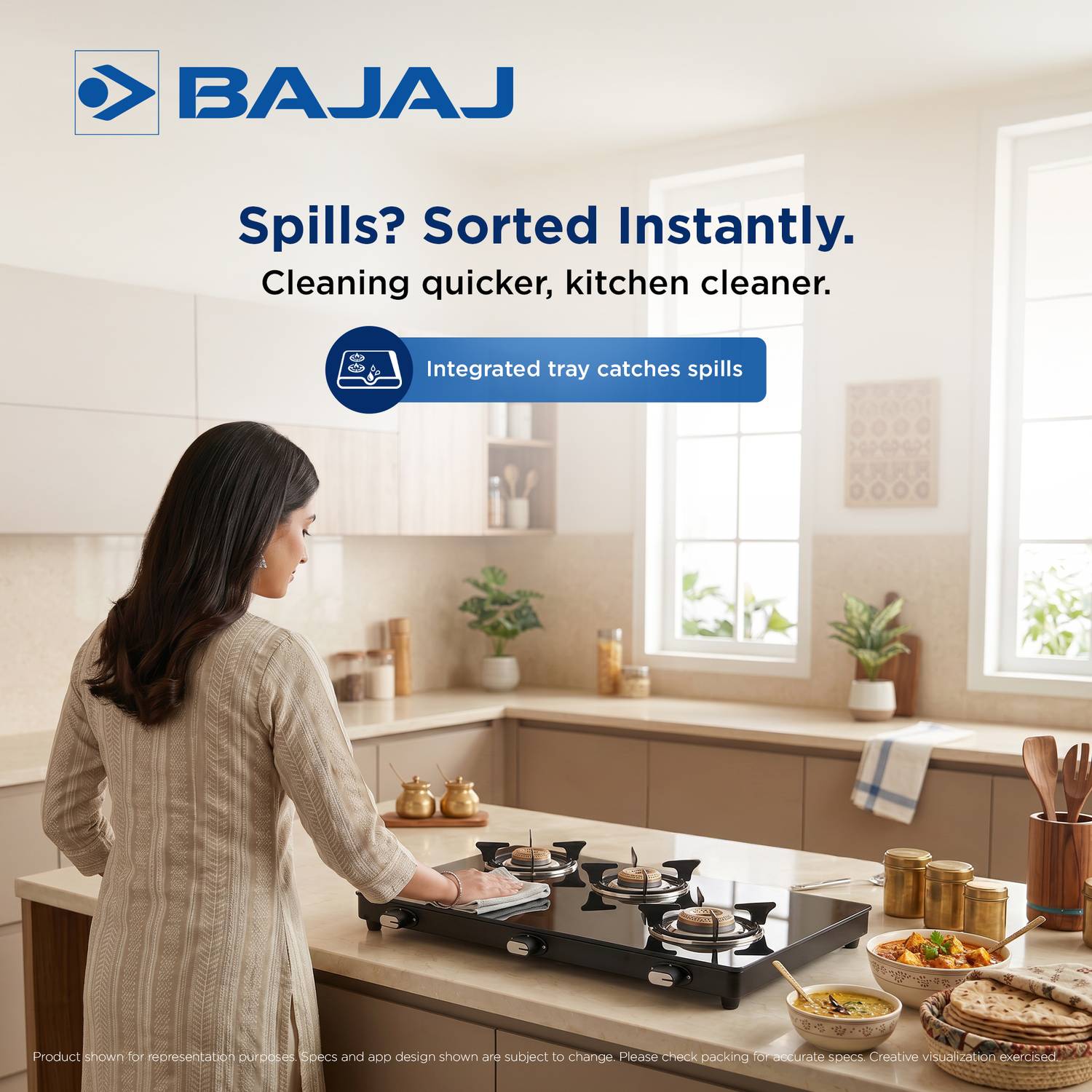 BAJAJ UCX 3B Glass Manual Gas Stove - Image 5