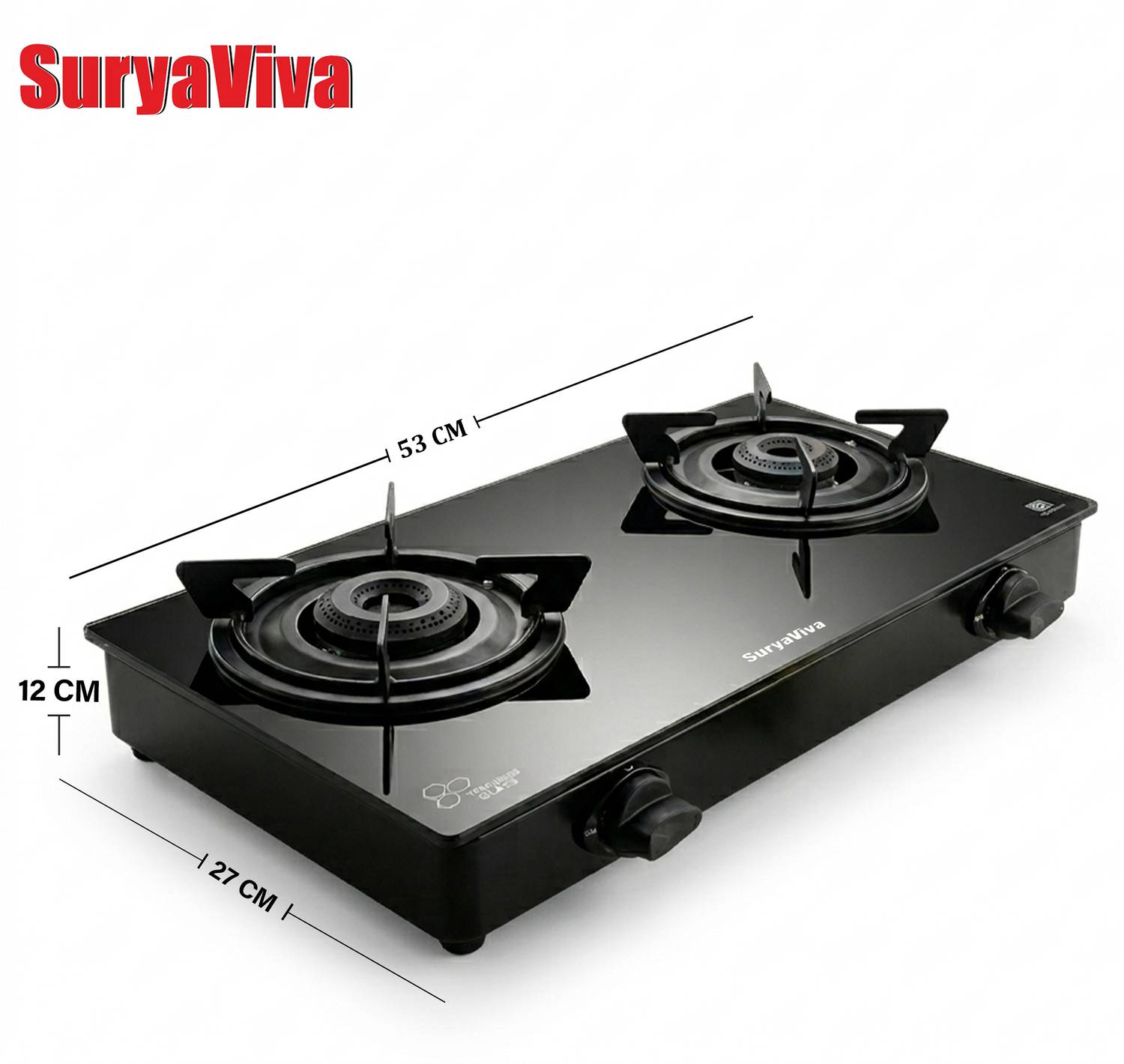 SURYAVIVA 2B Photon X Black Gas Stove - Image 3