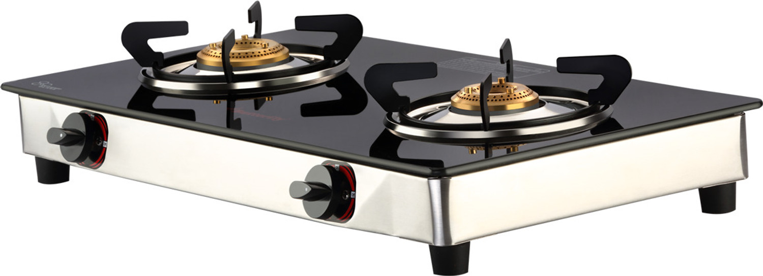 Image of Butterfly Duo Plus 2B Glass Manual Gas Stove
