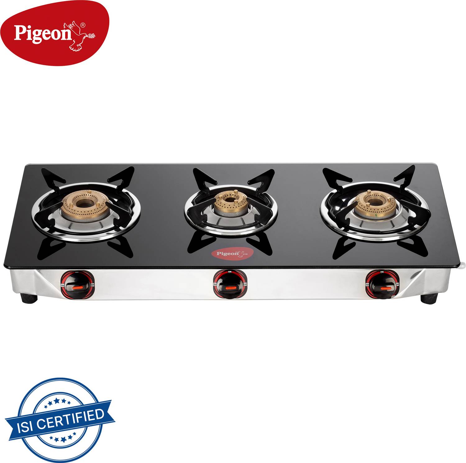 Pigeon Popular Cooktop Glass Manual Gas Stove Rs. 2039 - Flipkart