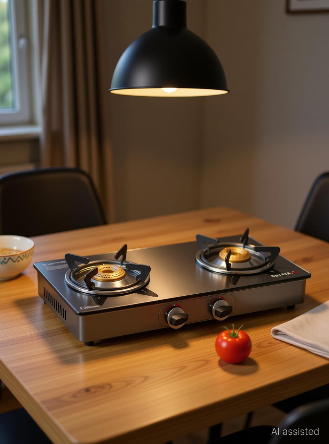 Image of SUJATA 9 Years Warranty| 5G Designed Forged Brass Burner, LPG & PNG Compatible Standard Glass Manual Gas Stove
