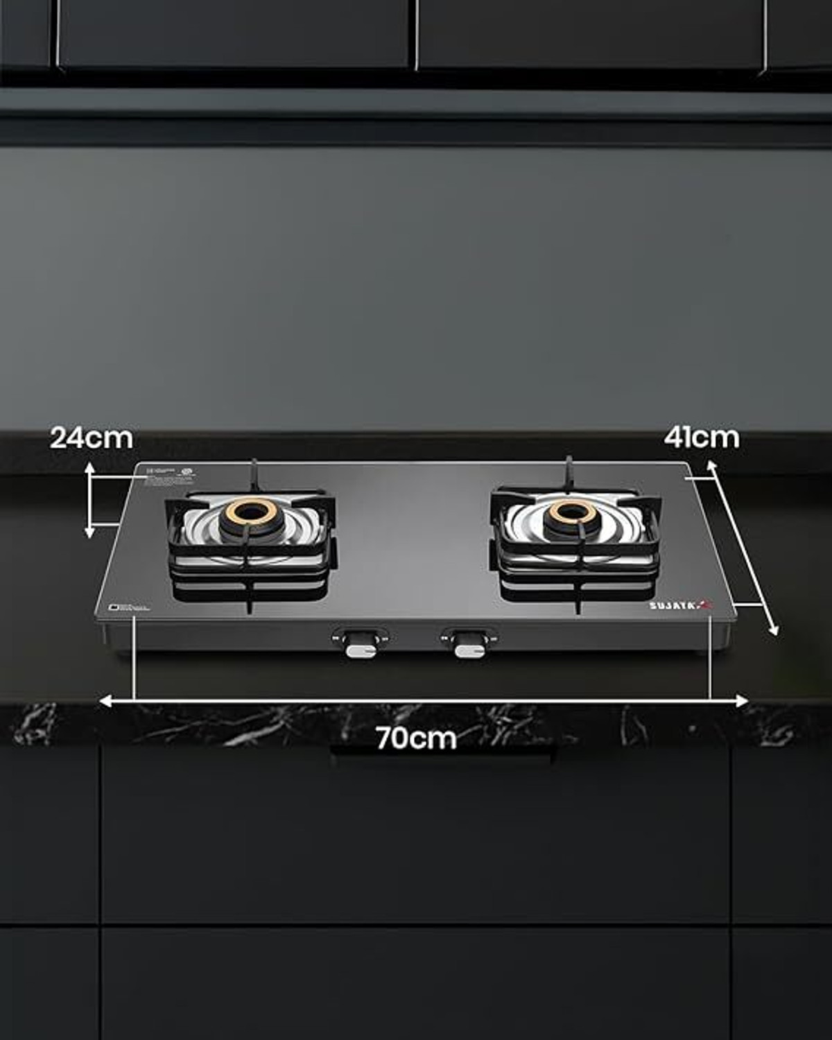 Image of SUJATA Classic 2b Stainless Steel, Glass Automatic Gas Stove