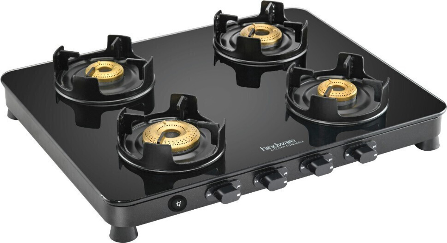 Image of Hindware Smart Appliances Alverio 4B AI Glass Automatic Gas Stove