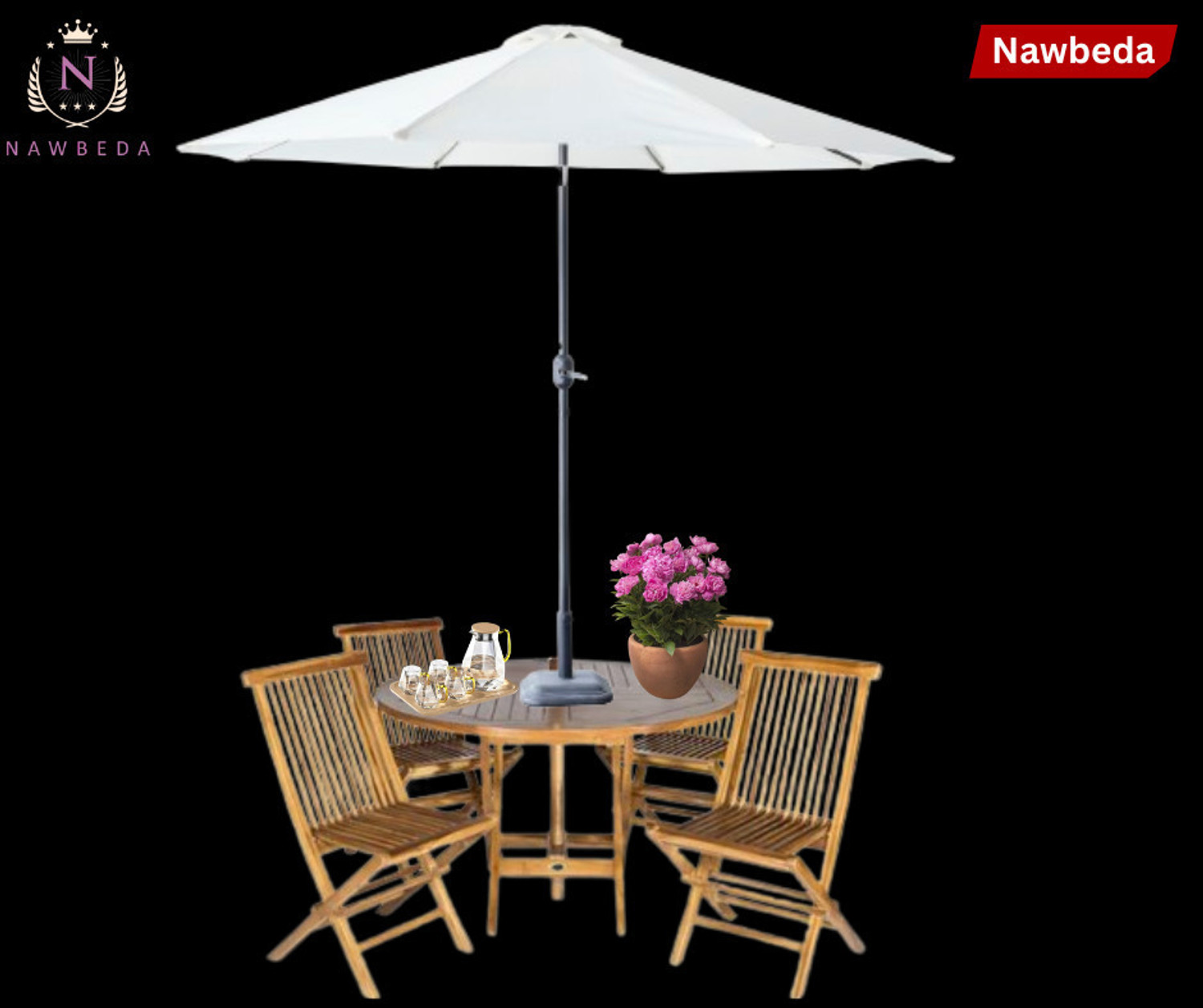 Image of Nawbeda 3M round market umbrella parasol, Ribs:8K, 12*18MM, 200G polyester Fabric Fabric Gazebo