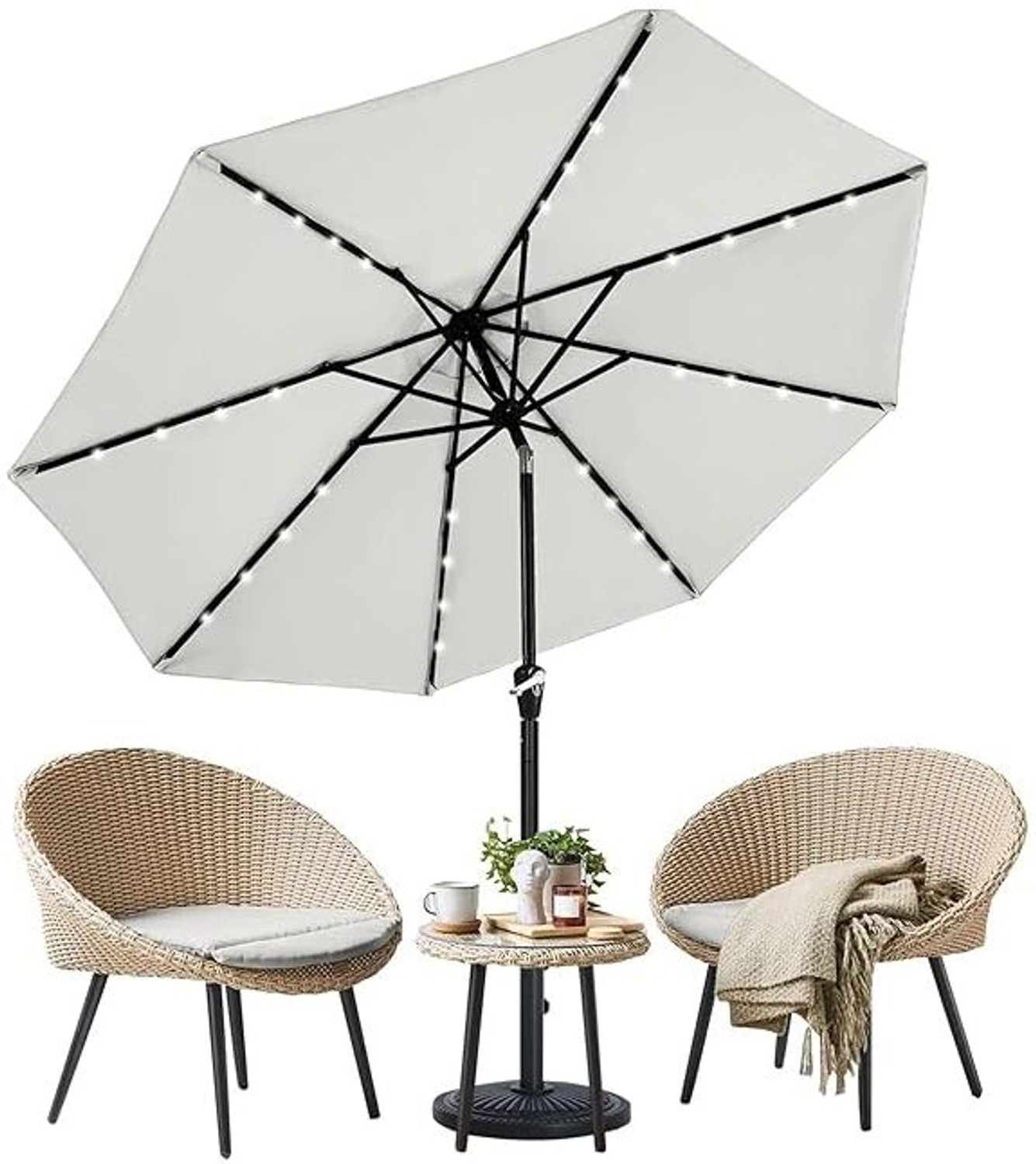 Image of Nawbeda 3M round market umbrella parasol, Ribs:8K, 12*18MM, 200G polyester Fabric Fabric Gazebo