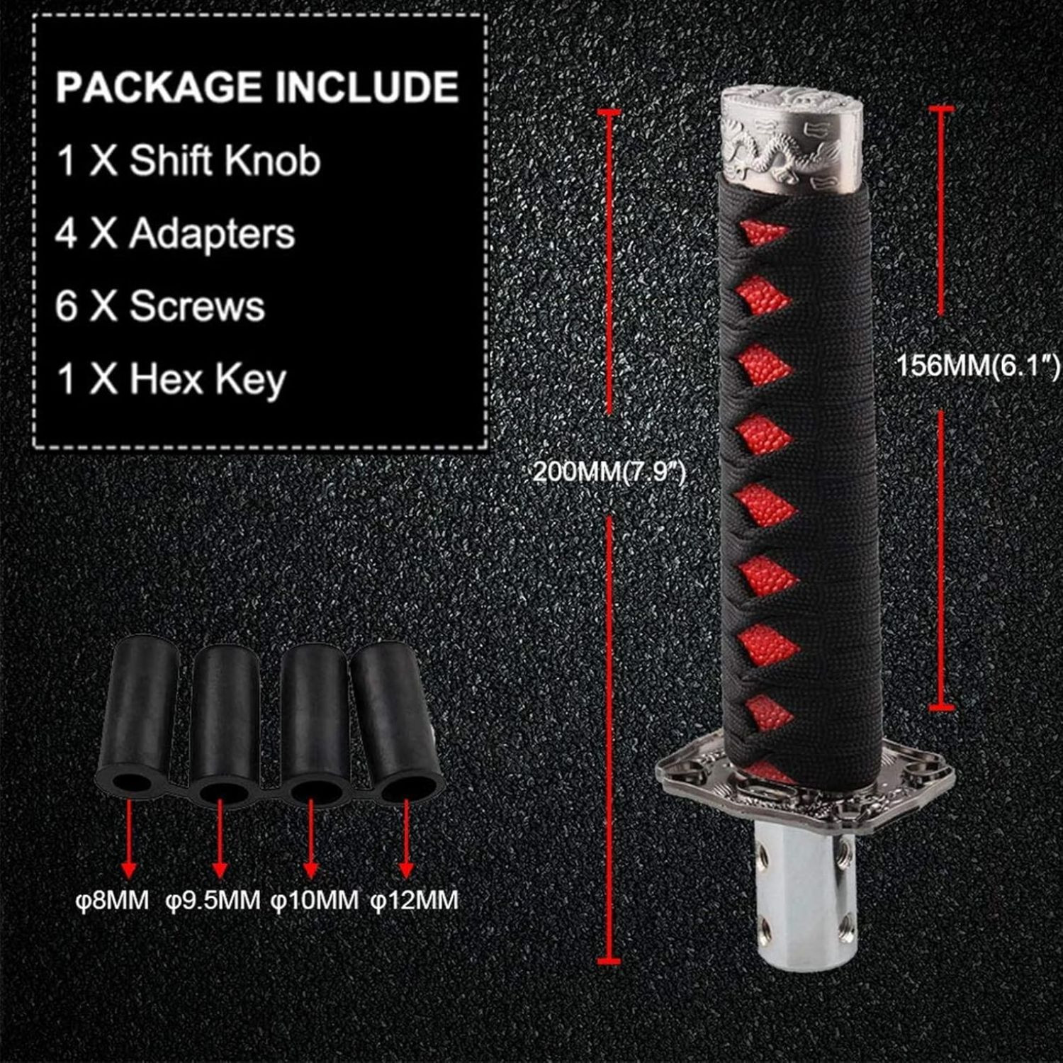Image of SRPHERE Car Gear Stick Knob Automatic Manual Shifter Lever Head Samurai Sword Fits Cars Gear Knob