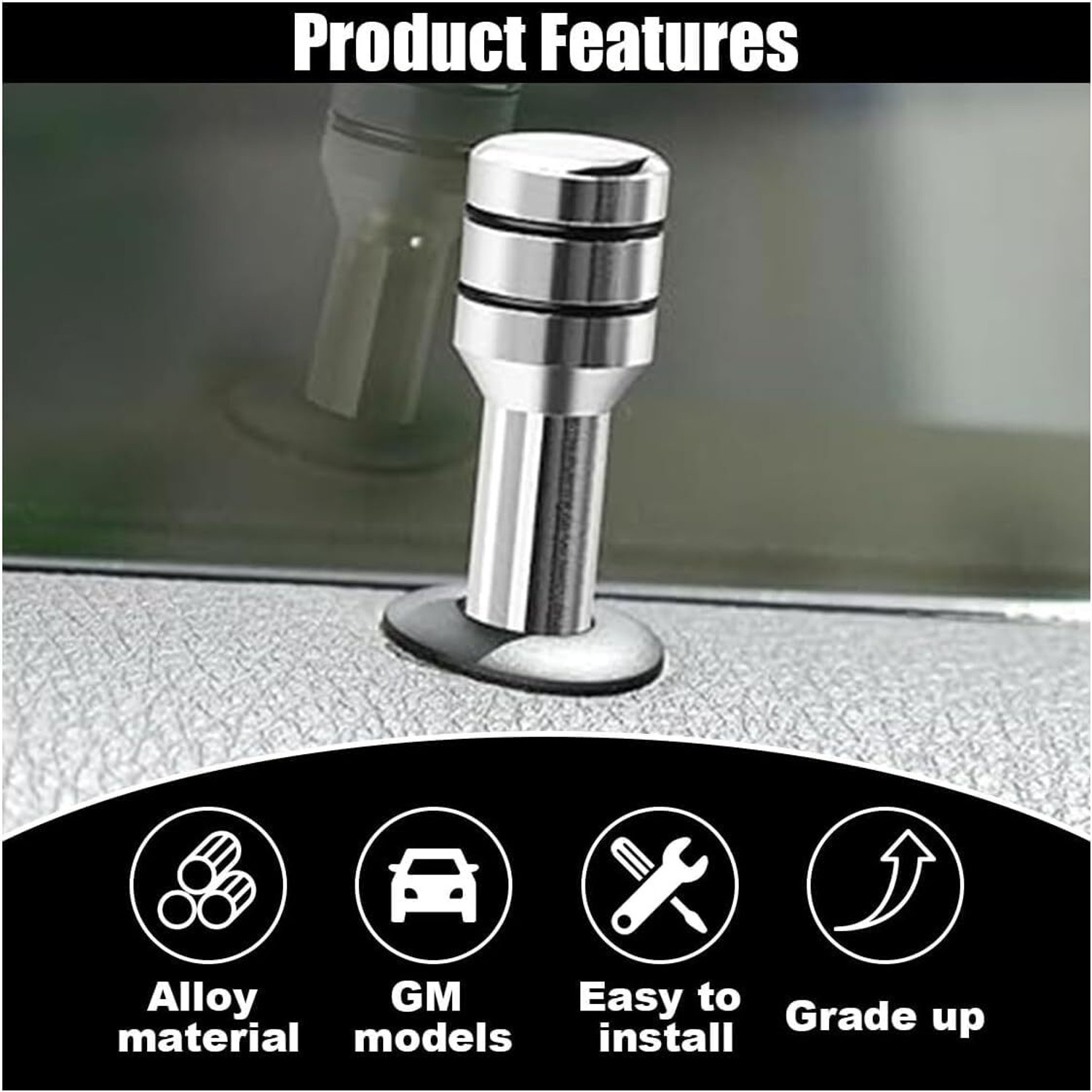 Image of silkyfit Aluminum Alloy Car Door Lock Knob