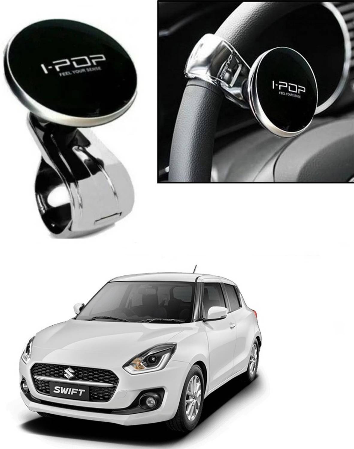 ARNEJA Plastic, Metal Car Steering Knob