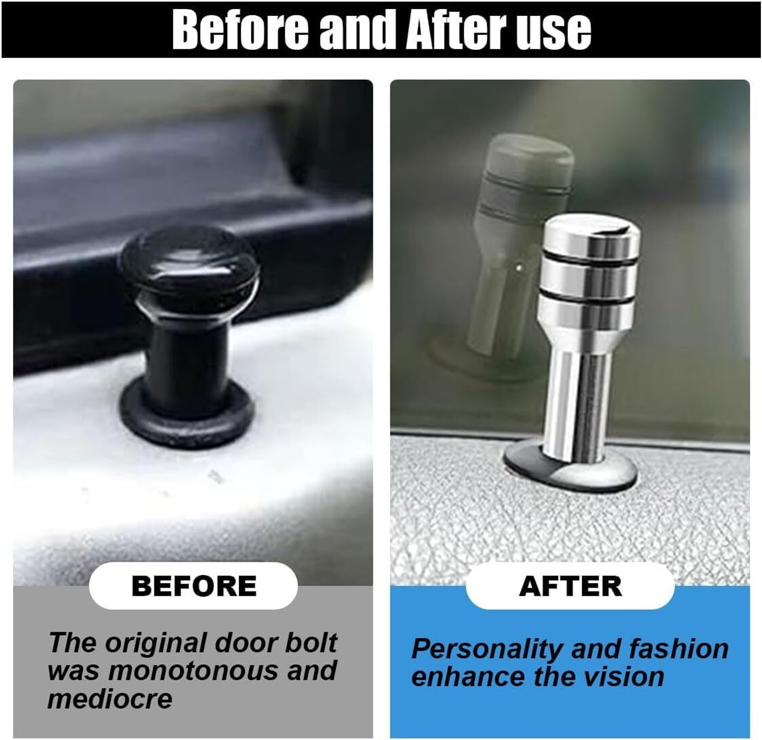 Image of silkyfit Aluminum Alloy Car Door Lock Knob