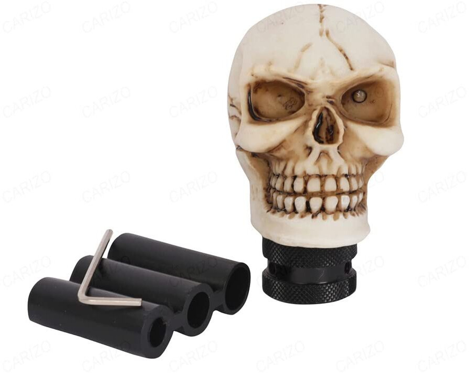 Image of LAVITRA Gear Shift Knob Skull Universal Gear Lever Shifter knob with 3 Adapters Gear Knob