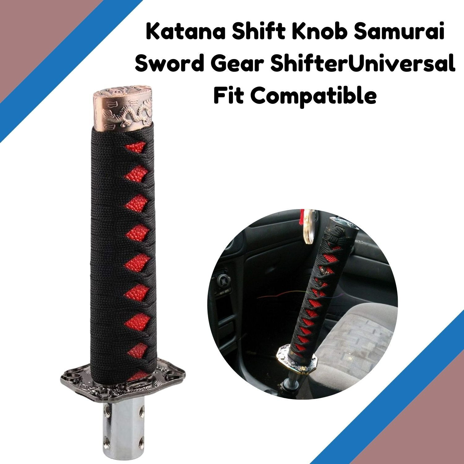 Image of SRPHERE Car Gear Stick Knob Automatic Manual Shifter Lever Head Samurai Sword Fits Cars Gear Knob