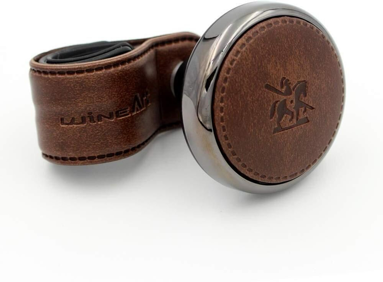 Image of HUUSO Leather, Metal Car Steering Knob