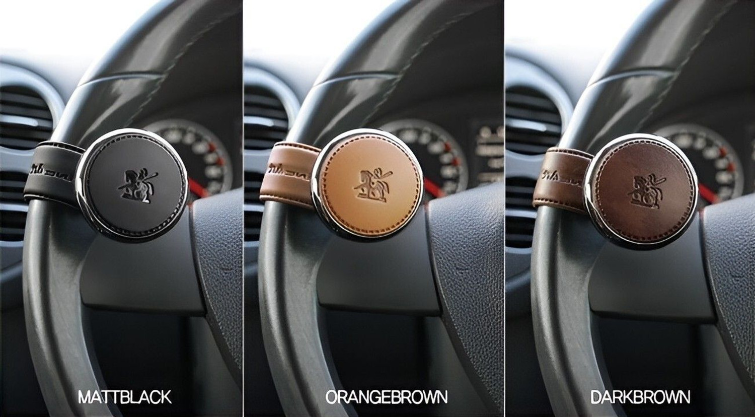 Image of HUUSO Leather, Metal Car Steering Knob