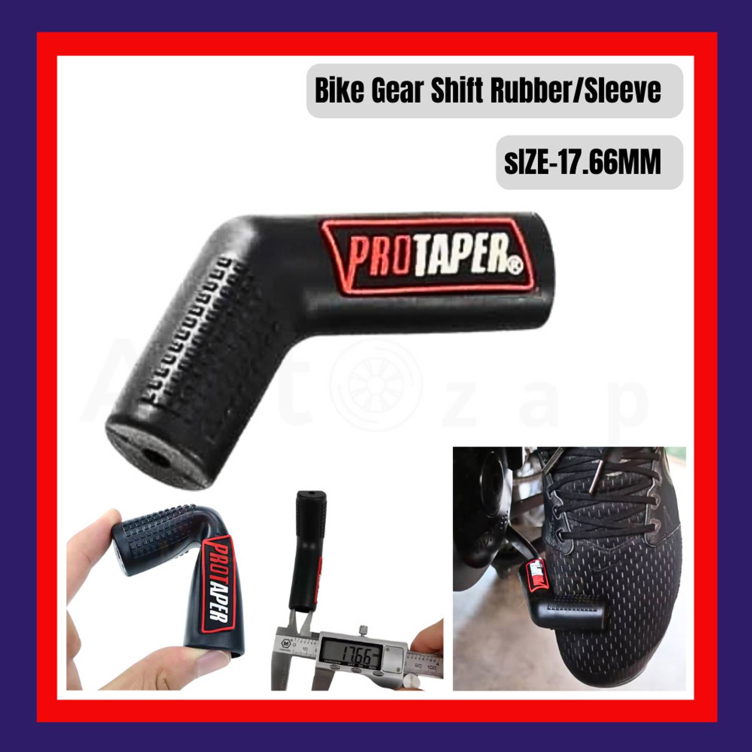 Autozap Gear Shift Rubber Red Gear Shift Collar