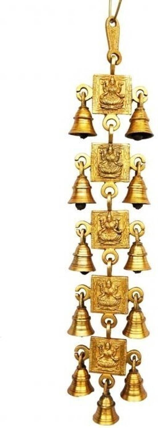 Aakrati Stylish classy hand made brass metal hanging bell with 11 little bells| Brass Decorative Bell