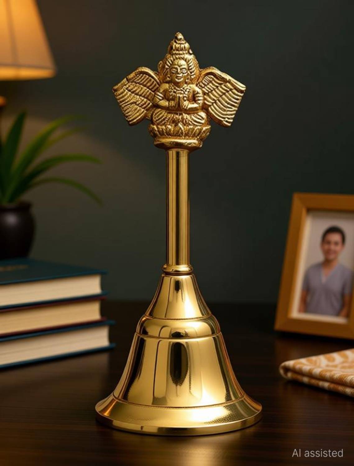 ANVIKA Spiritual & Festive Decor Puja Bell For Home & Office Brass Pooja Bell