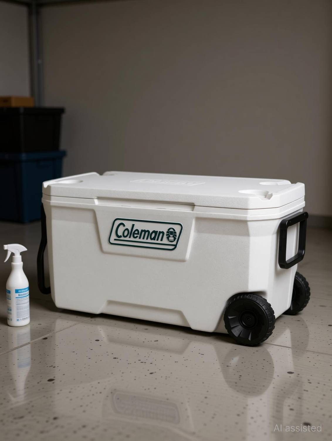 wheeled cooler coleman polylite 100