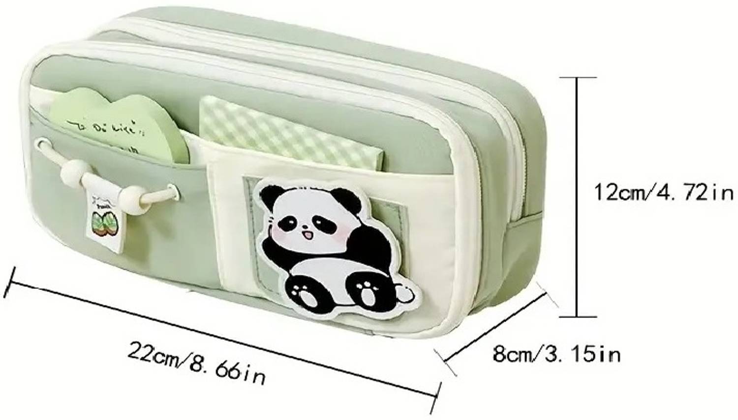Akvanar panda pouch pouch h Compartment Large Stationery Pencil School Pouch Bag 1 pencil pouch Art Canvas Pencil Box