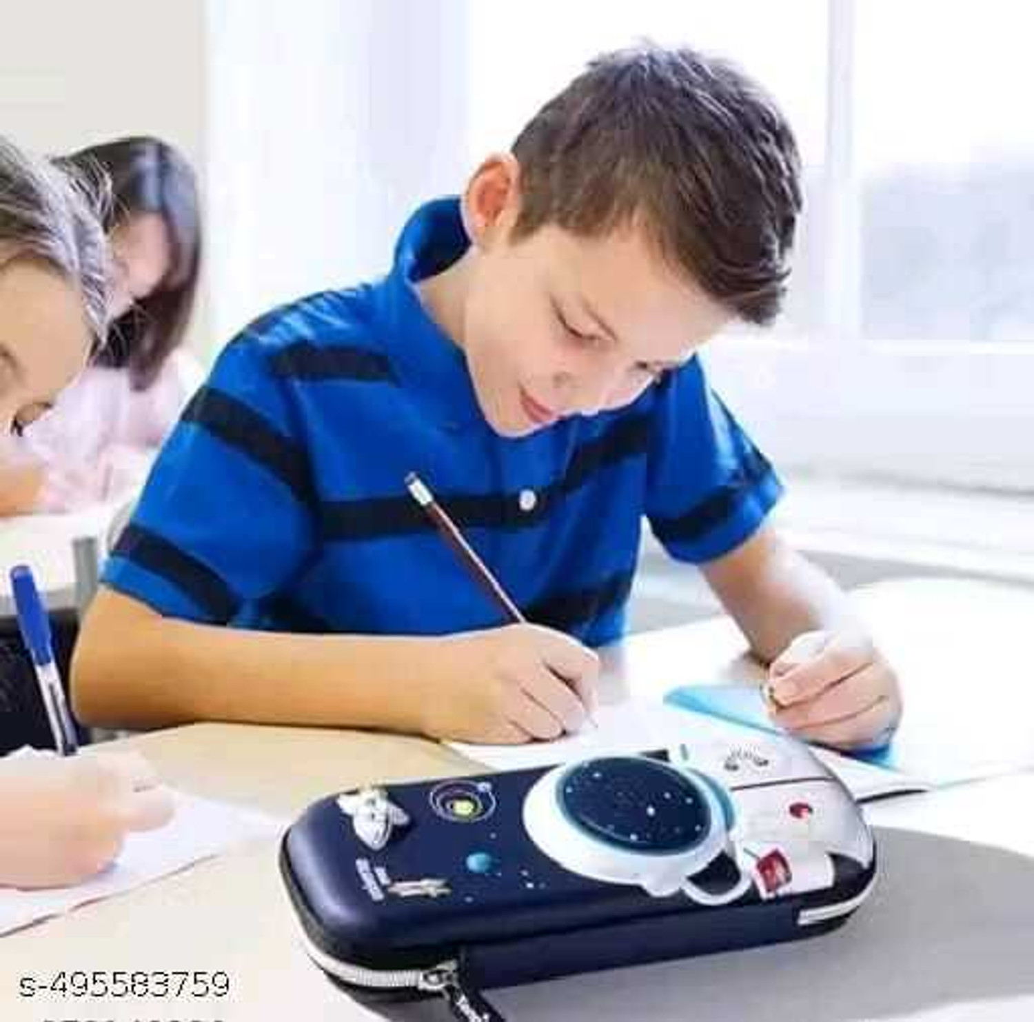 Image of Pihuv Universe Space Astronaut 3D EVA Pencil Box for School Kids Geometry Box