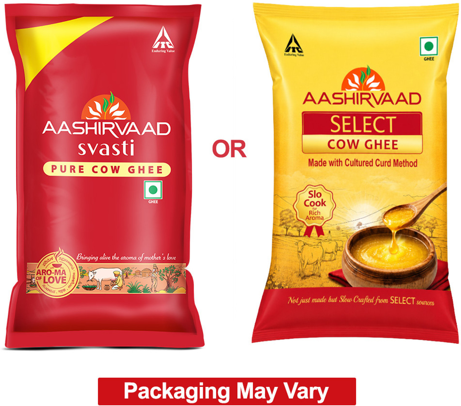 Image of AASHIRVAAD Svasti Pure Cow Ghee Pouch