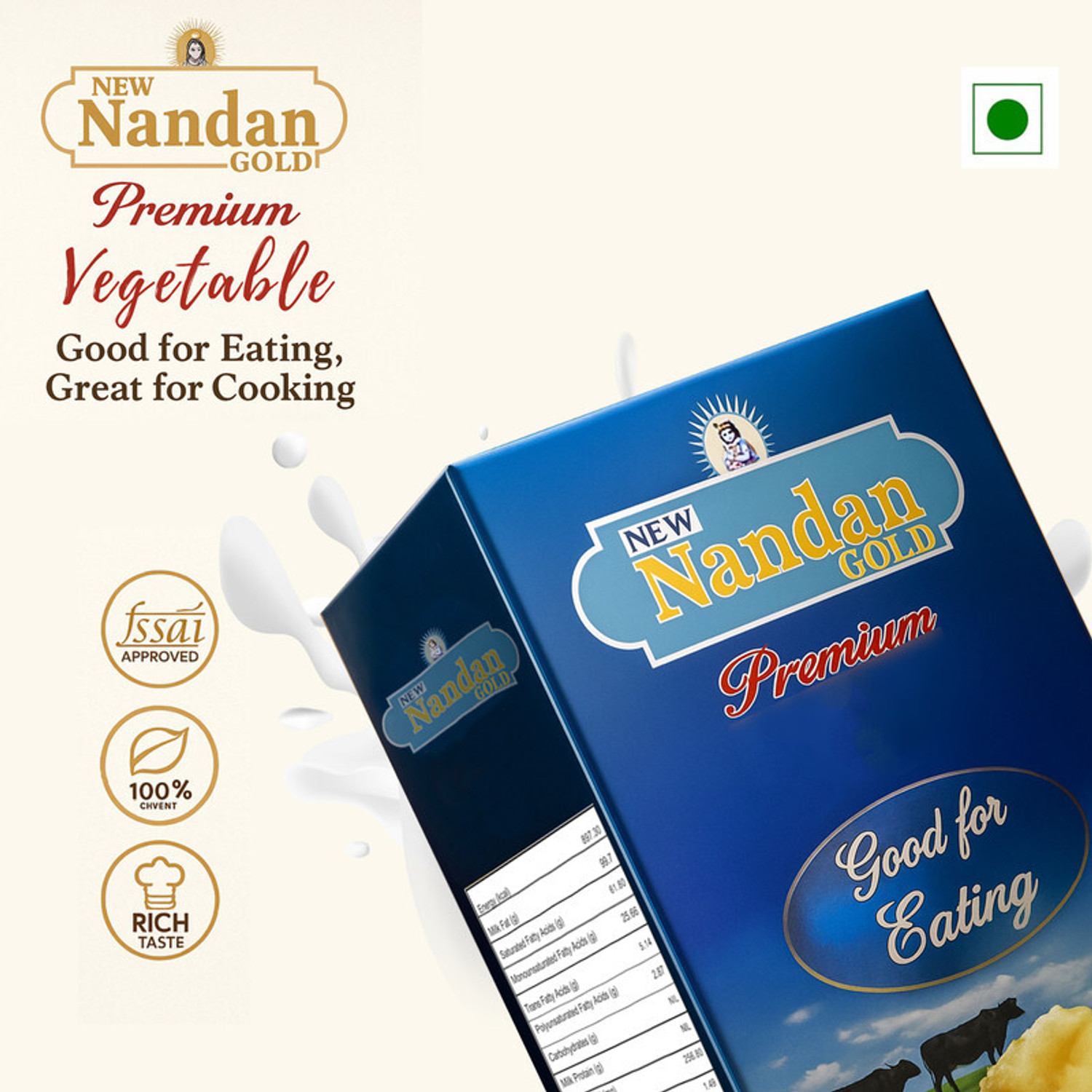 Image of NEW NANDAN GOLD Vegetable Ghee Ghee Tetrapack