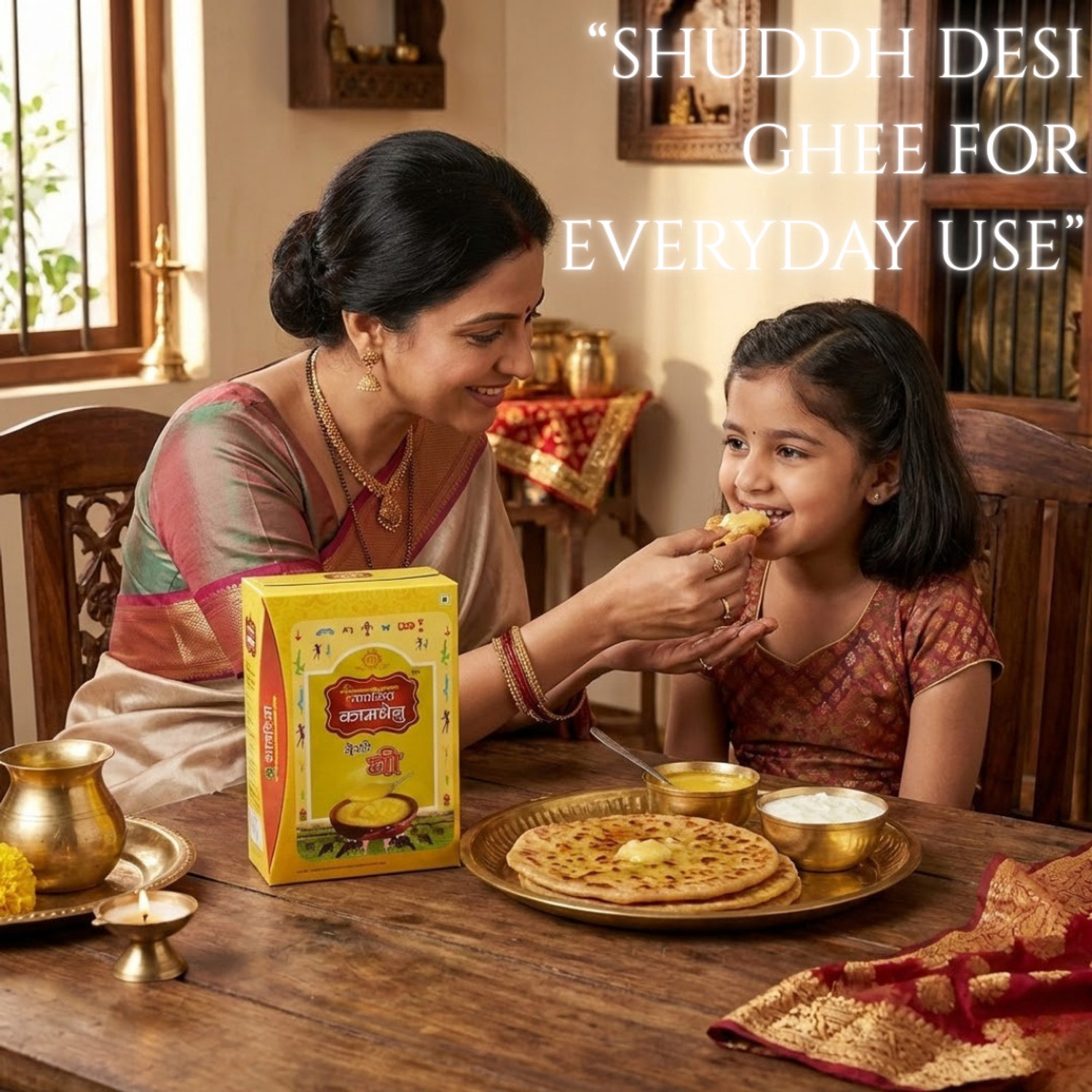 Image of savaria the doodhwala Kamdhenu Pure Buffalo Desi Ghee for Daily Use Ghee Tetrapack