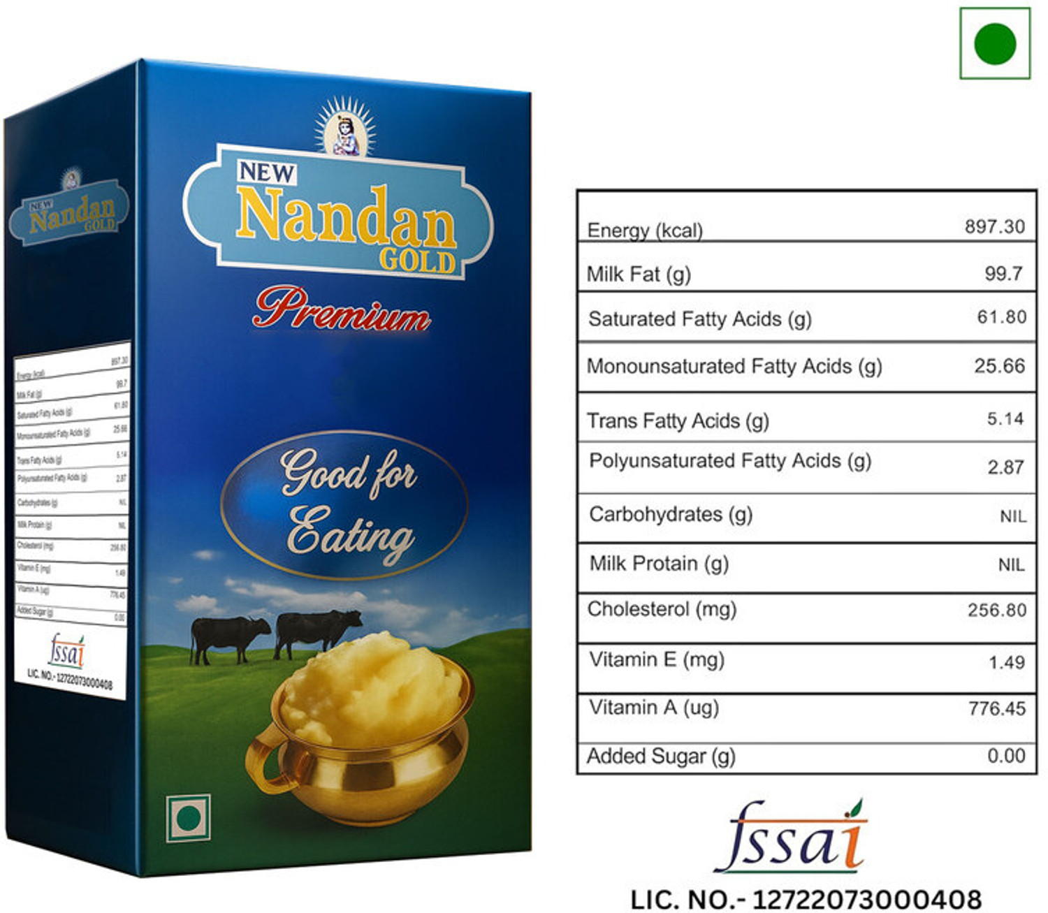 Image of NEW NANDAN GOLD Vegetable Ghee Ghee Tetrapack