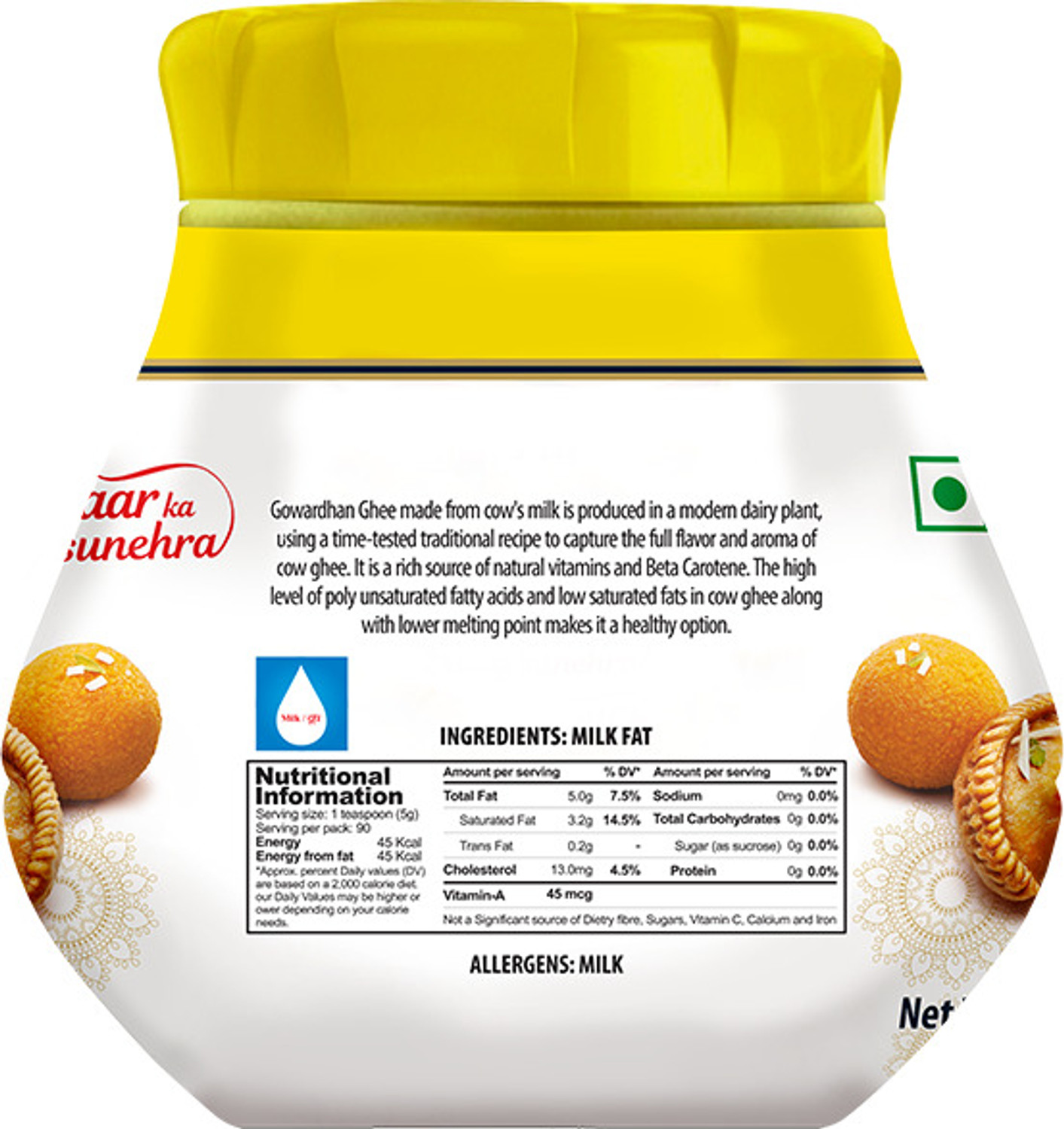 Image of Gowardhan Pure Cow Ghee Plastic Bottle